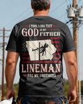 I Took A Dna Test God Is My Father Lineman Are My Brothers T-Shirt