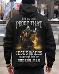 Jesus Makes Warriors Out Of Broken Men Hoodie