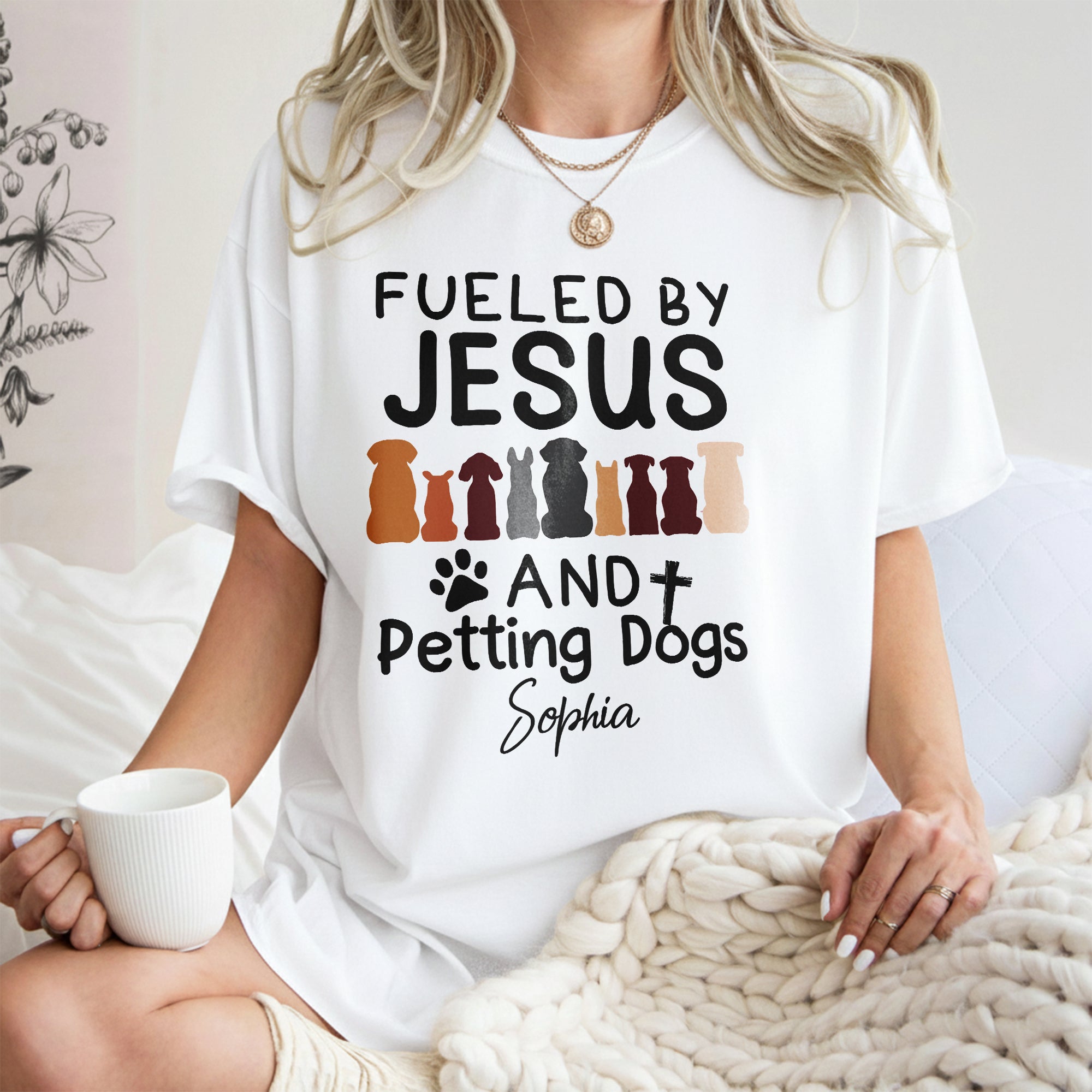 Fueled By Jesus And Petting Dogs T-Shirt