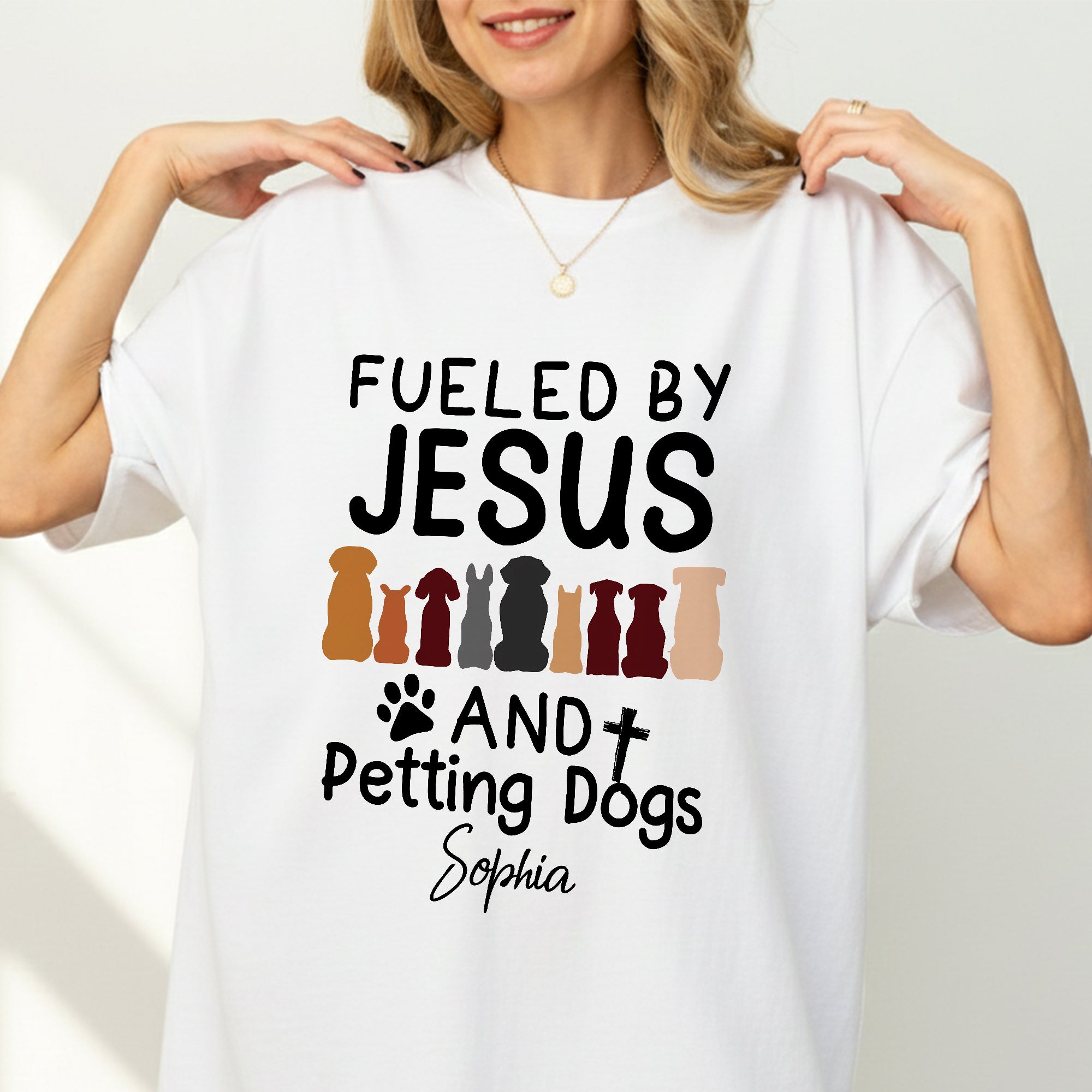 Fueled By Jesus And Petting Dogs T-Shirt