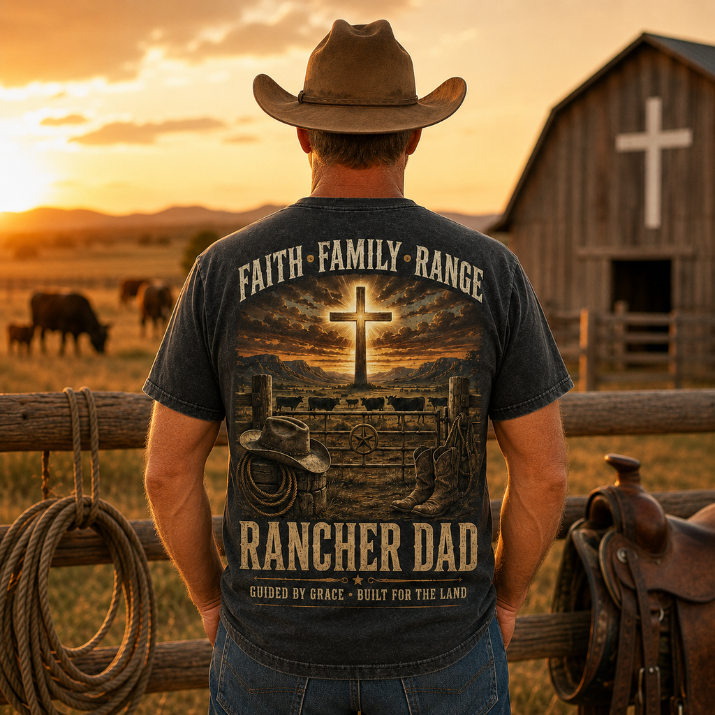 Faithful Rancher Dad T-Shirt