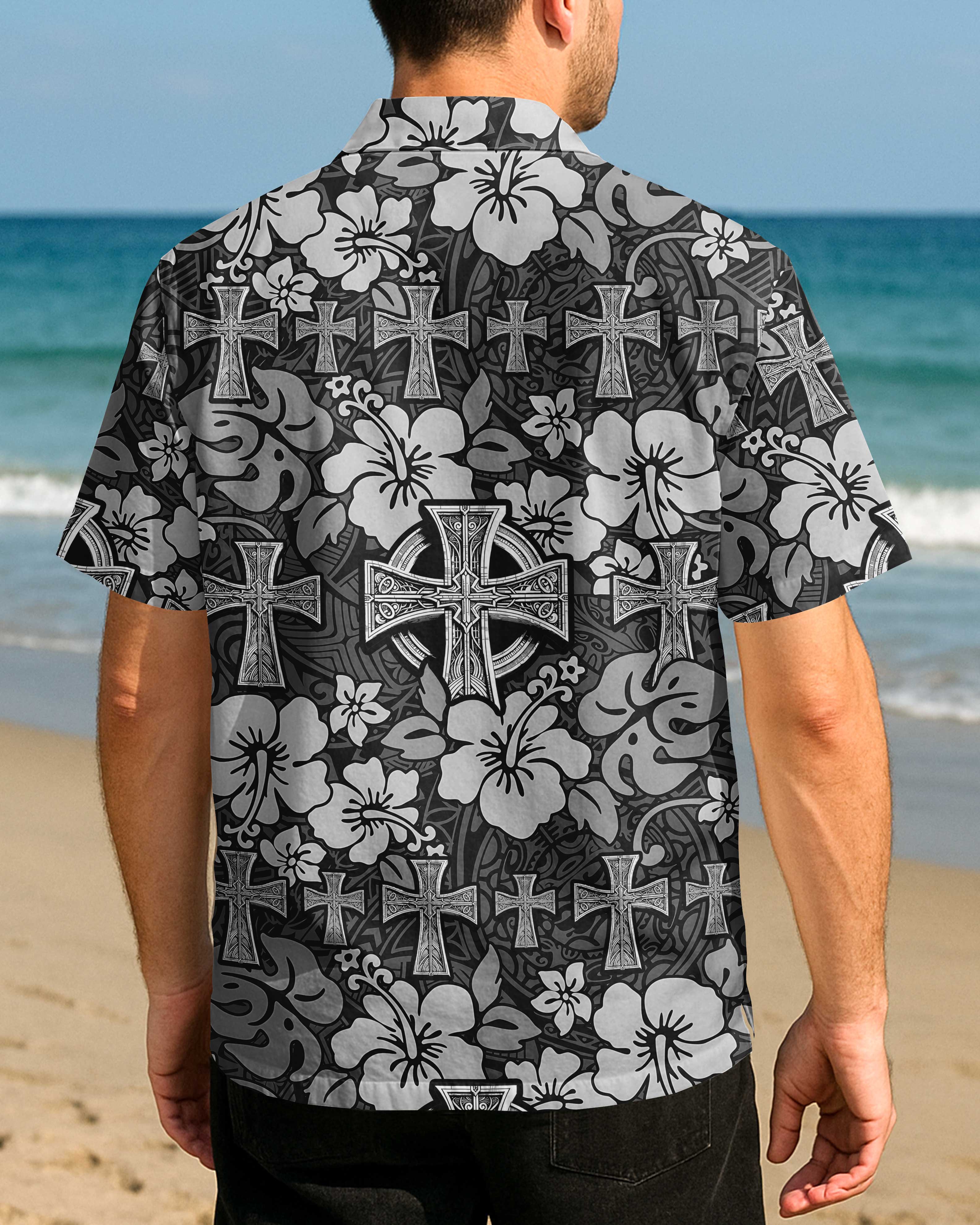 Celtic Cross Hibiscus Hawaiian T-Shirt
