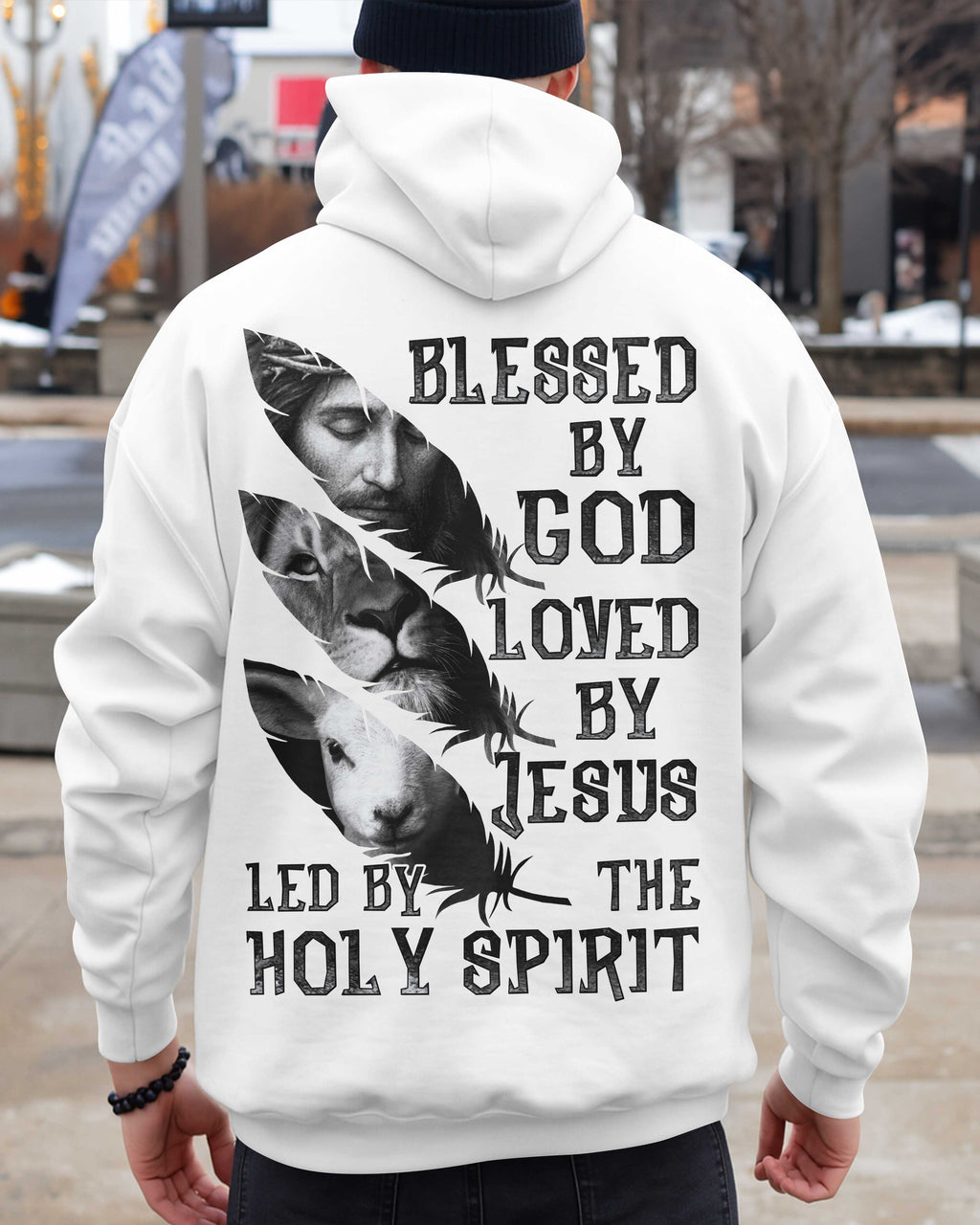 Blessed By God Loved By Jesus Led By The Holy Spirit Unisex Hoodie