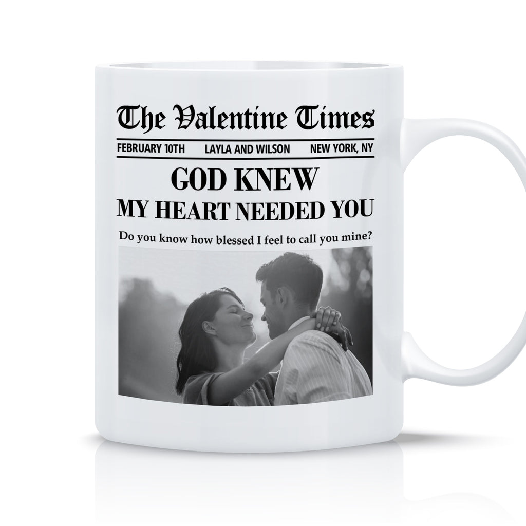 God Knew My Heart Needed You Personalized Couple Mug