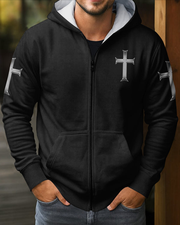 Trained By The Corps Redeemed By The Cross Zip Hoodie