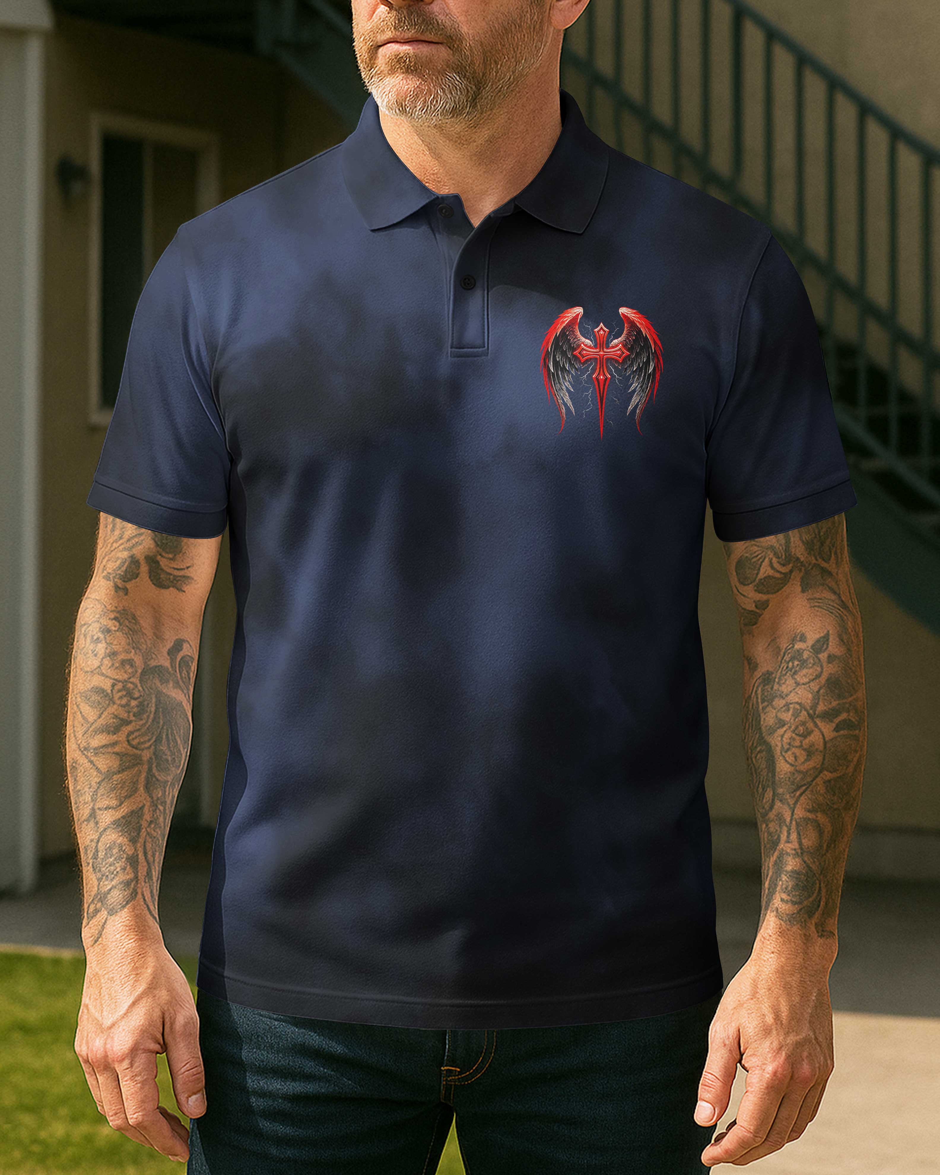 Forgiven All Over Print Polo T-Shirt