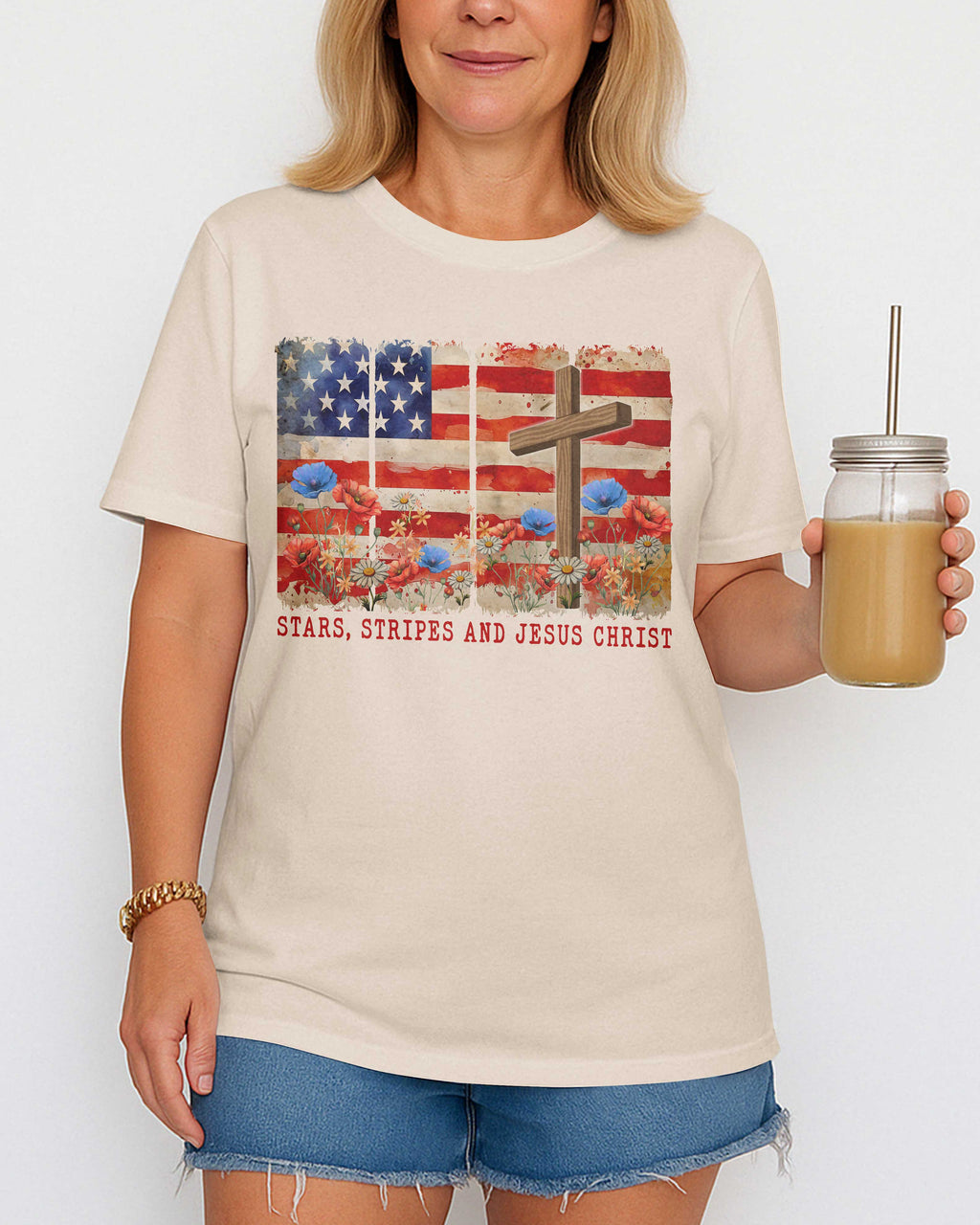 Stars, Stripes and Jesus Christ T-Shirt