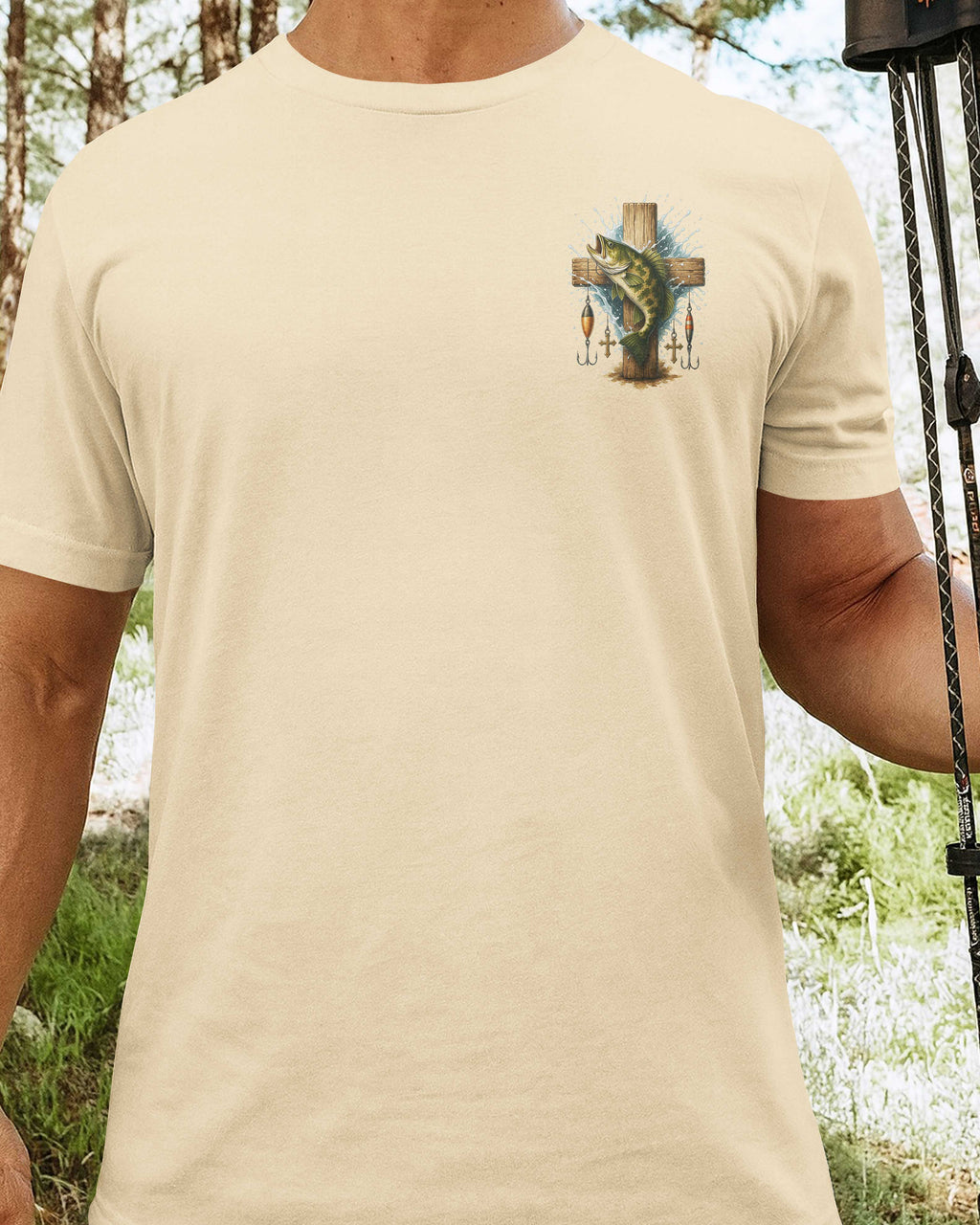 Hooked On Jesus All Over Print T-Shirt