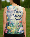Greatly Blessed Highly Favored Deeply Loved All Over Print V-neck Tank Top