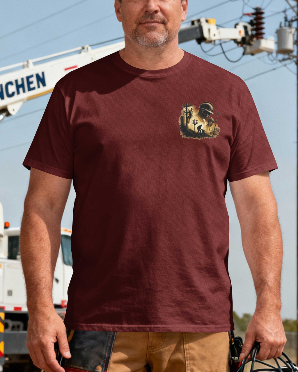 On These Lines I Serve Under His Cross I Stand T-Shirt