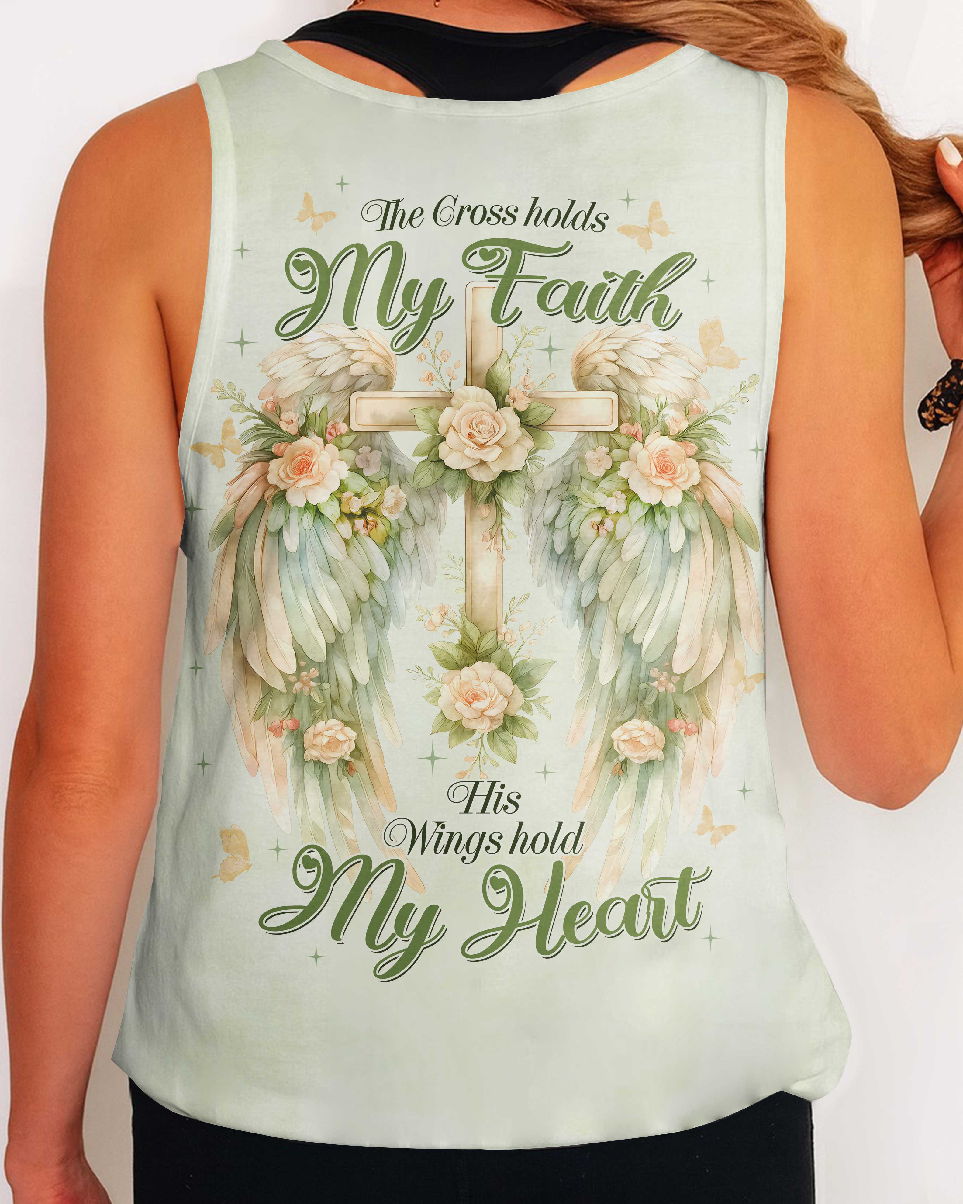 The Cross Holds My Faith His Wings Hold My Heart T-Shirt