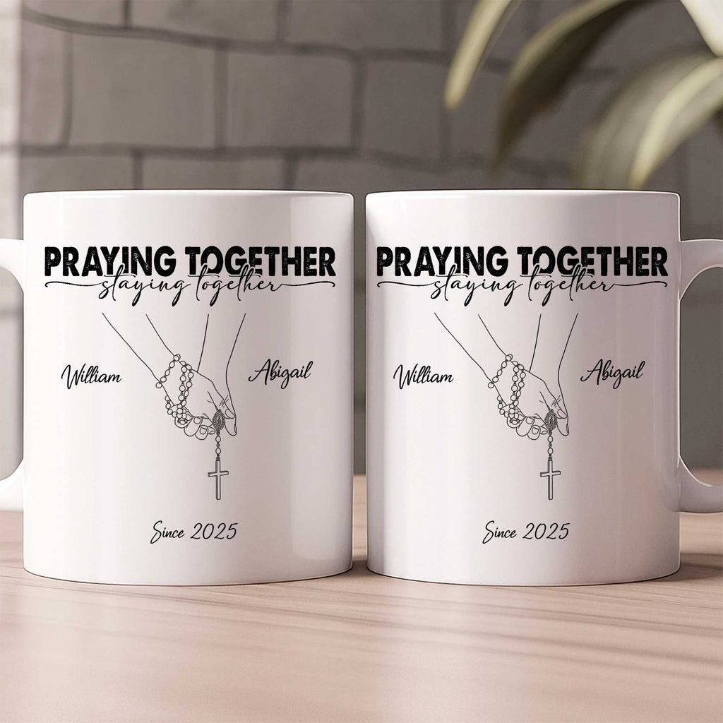 Praying Together Staying Together Personalized Mug