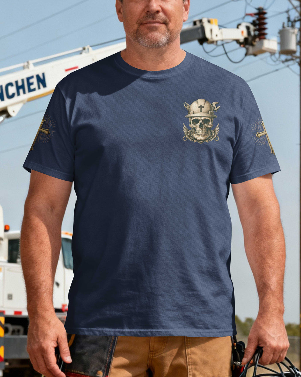 Storms Don't Scare Me God Made Me A Lineman T-Shirt