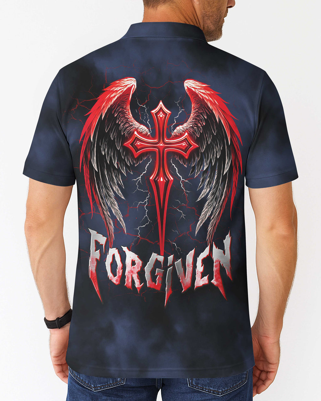 Forgiven All Over Print Polo T-Shirt