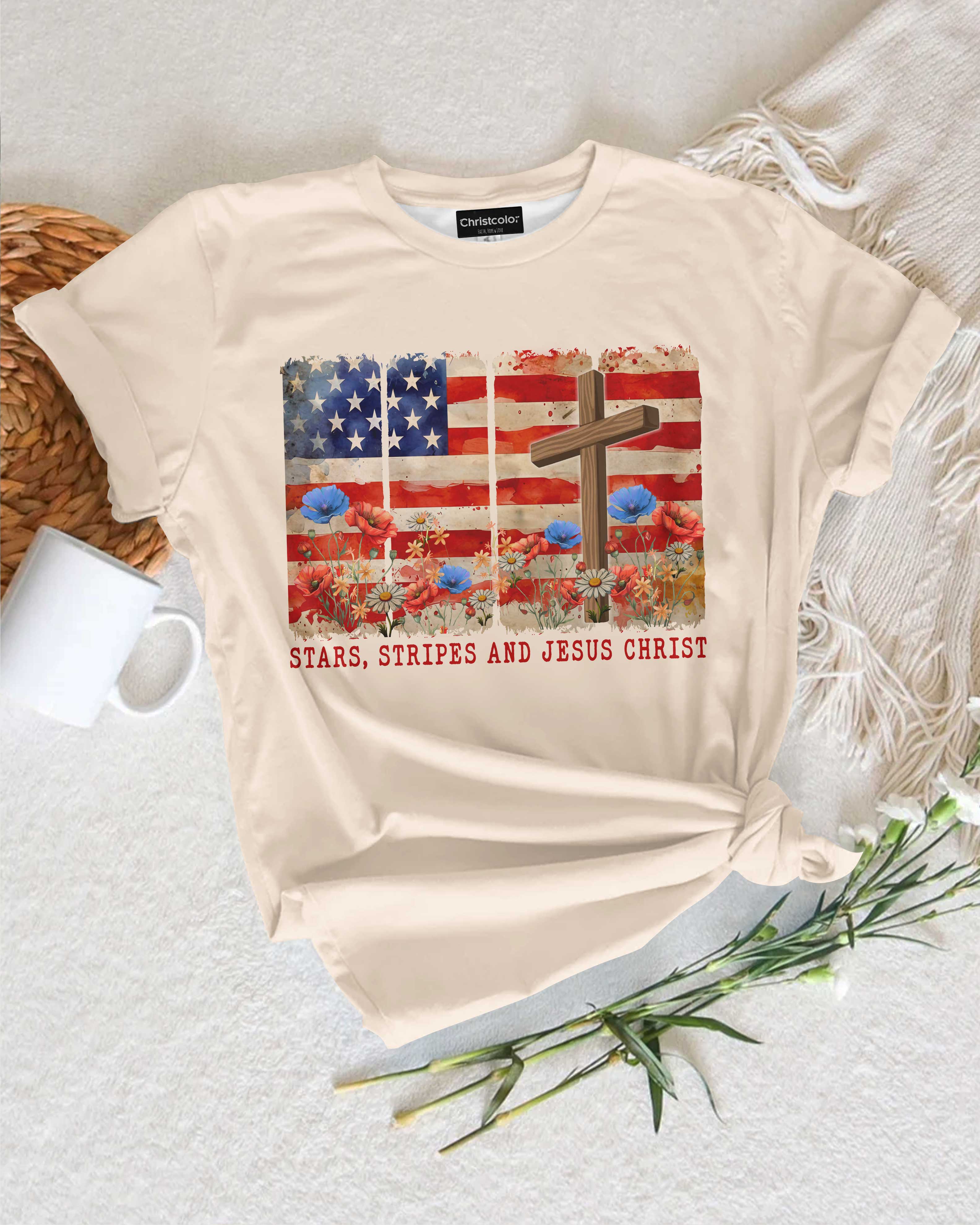 Stars, Stripes and Jesus Christ T-Shirt