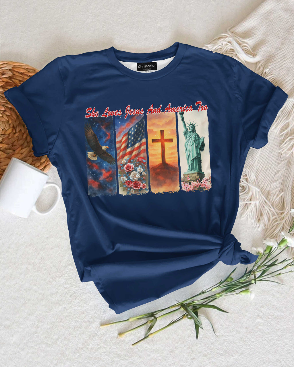 She Loves Jesus and America Too T-Shirt