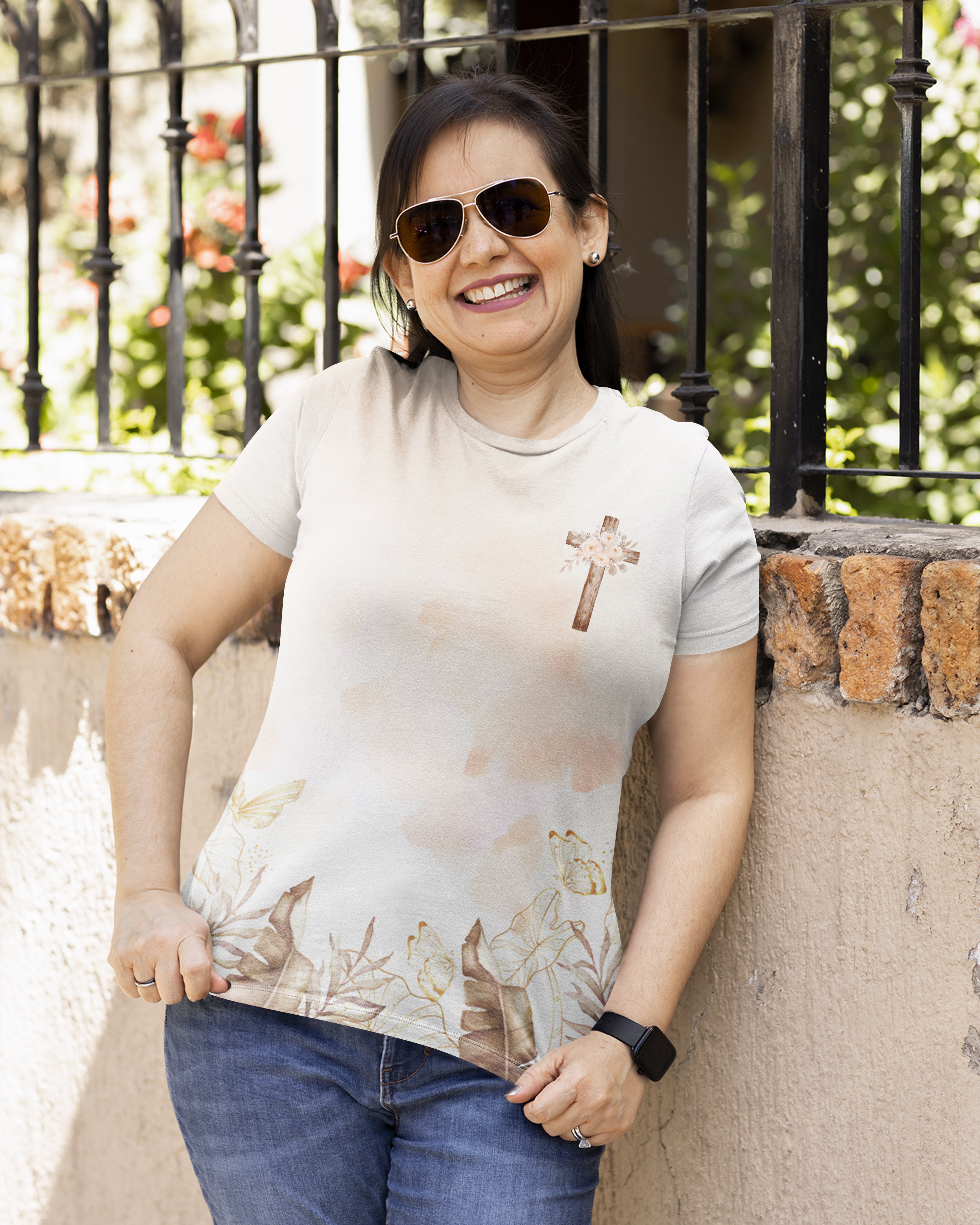 Hot Mess but Blessed Mama All Over Print T-shirt