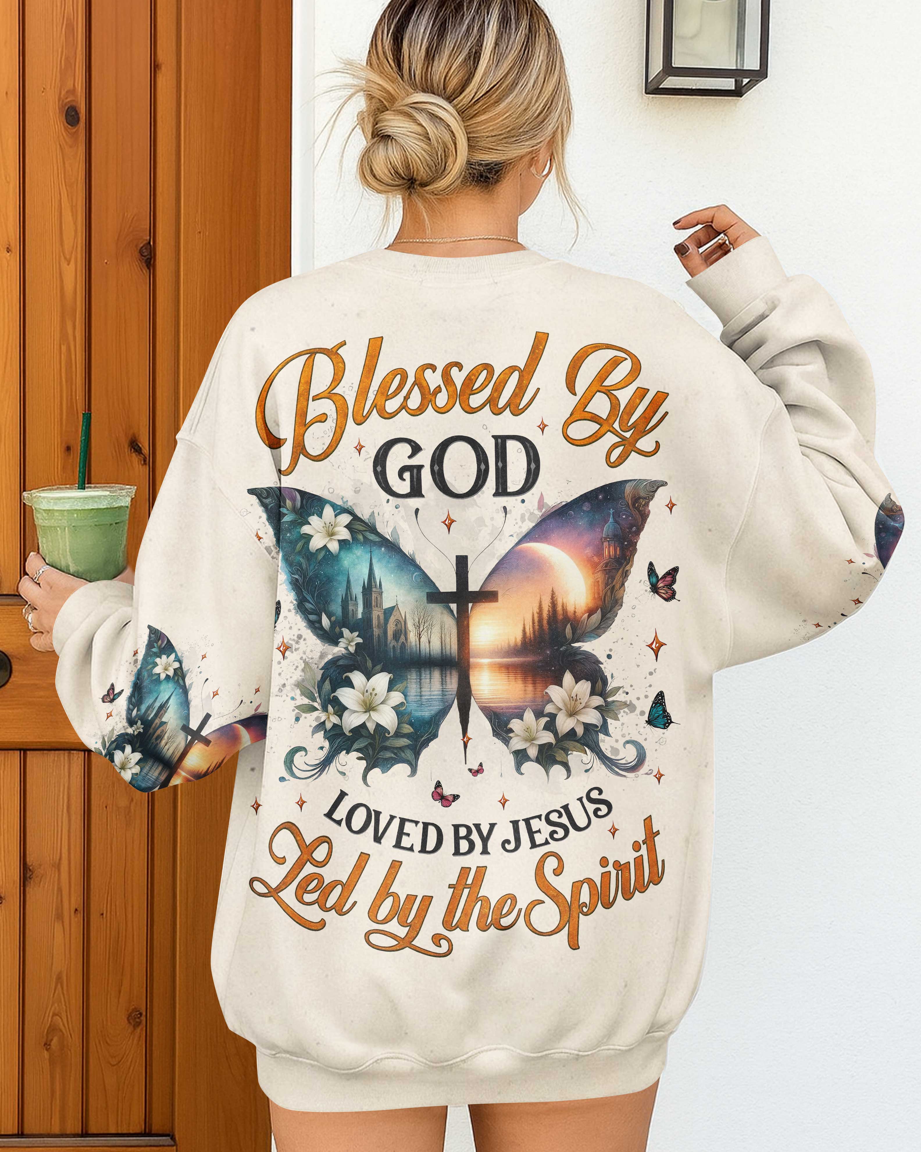 Blessed By God Loved By Jesus Led By The Spirit T-Shirt