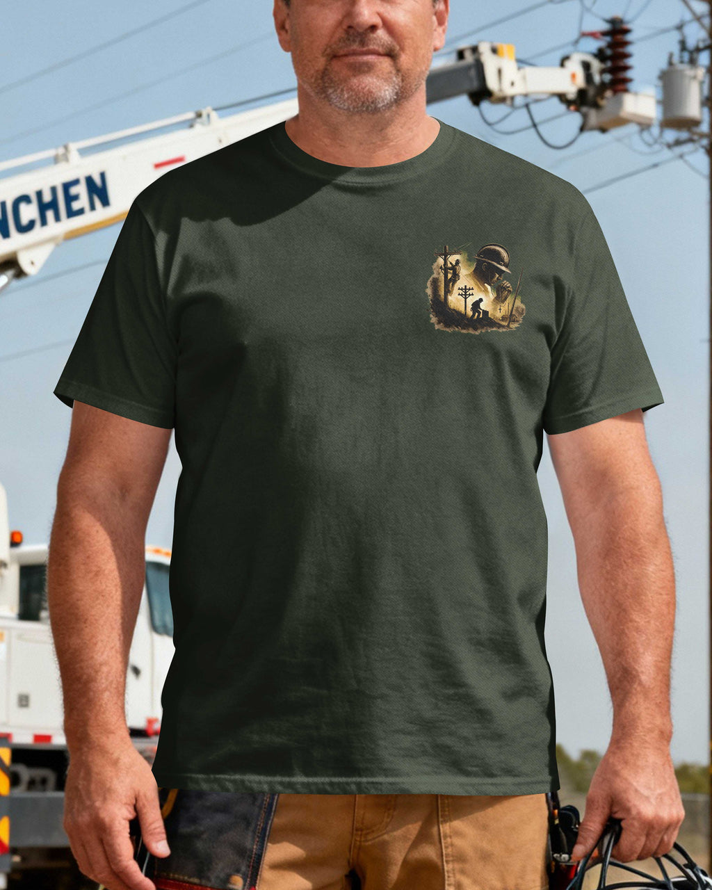 On These Lines I Serve Under His Cross I Stand T-Shirt