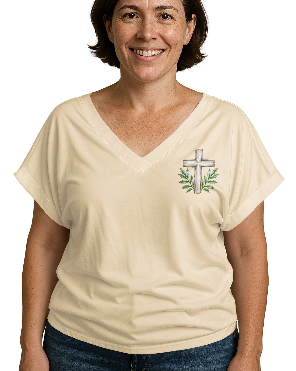 As Long As I Have Breath I Will Pray V-neck Dolman Sleeves Shirt