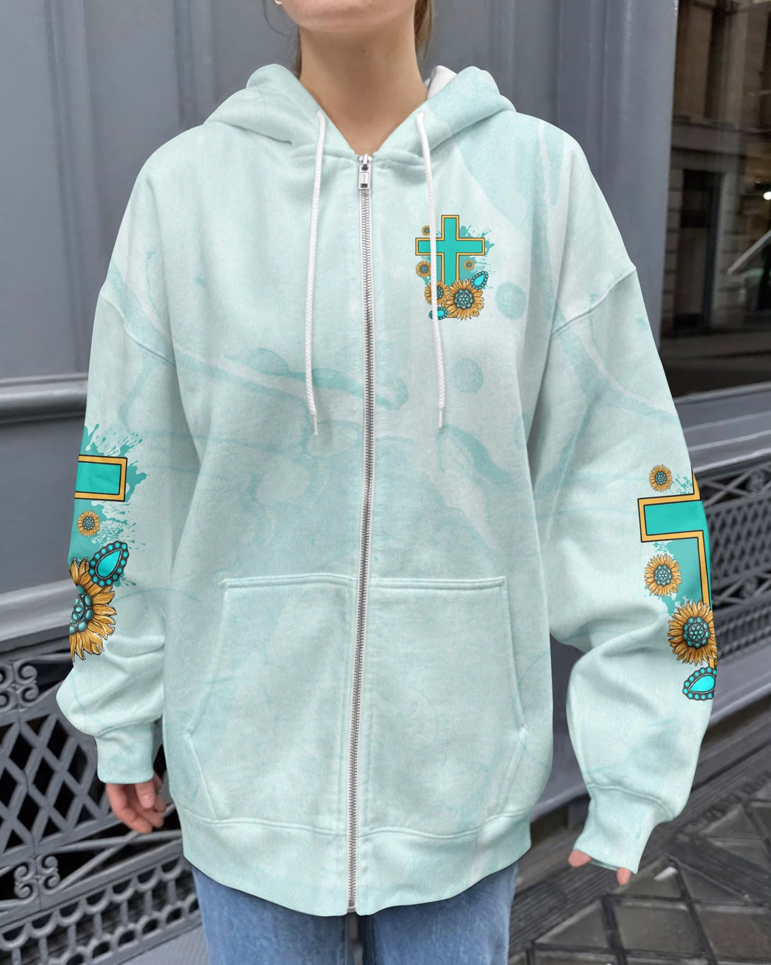 Jesus Take The Wheel All Over Print Zip Hoodie - Christ Color