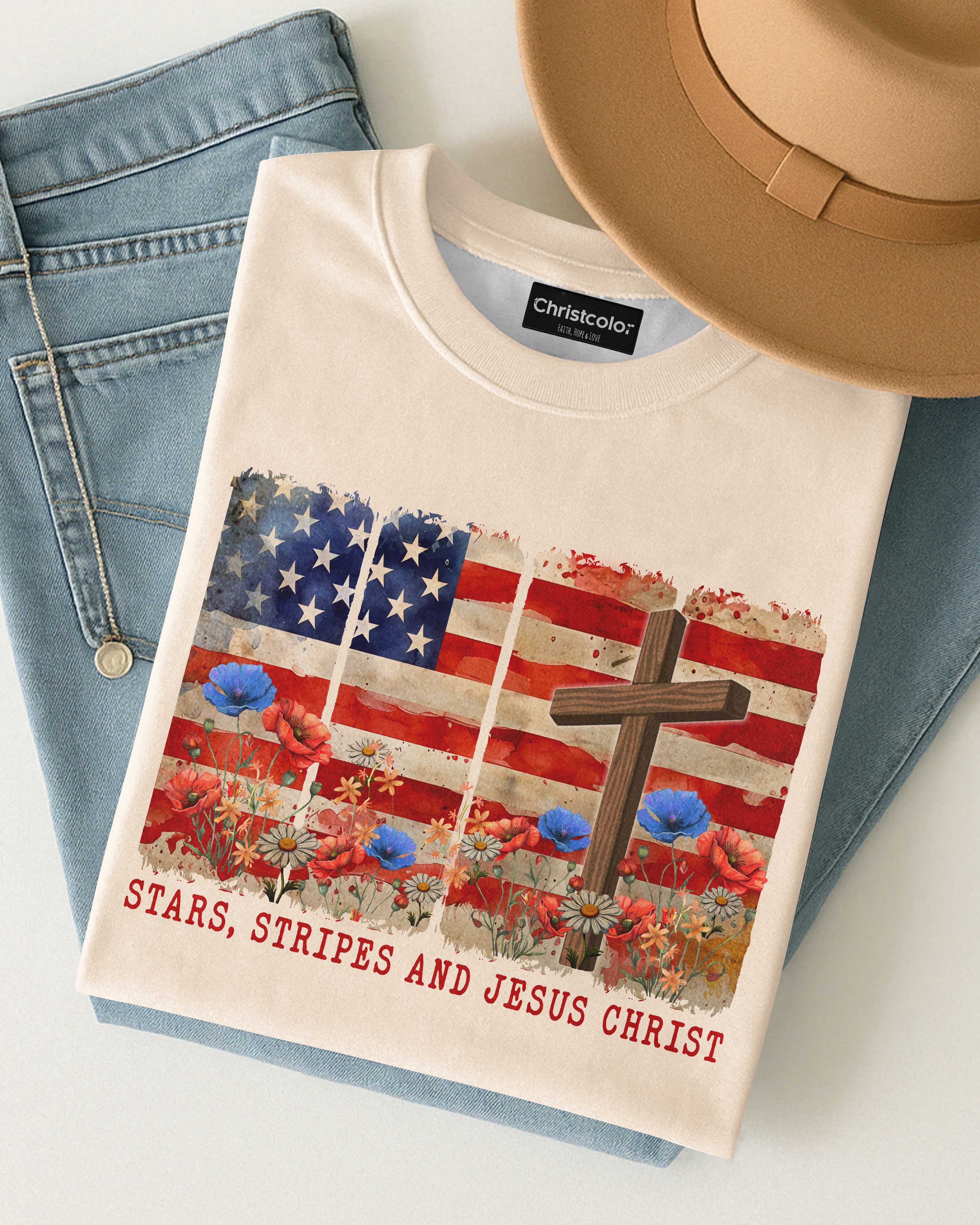 Stars, Stripes and Jesus Christ T-Shirt