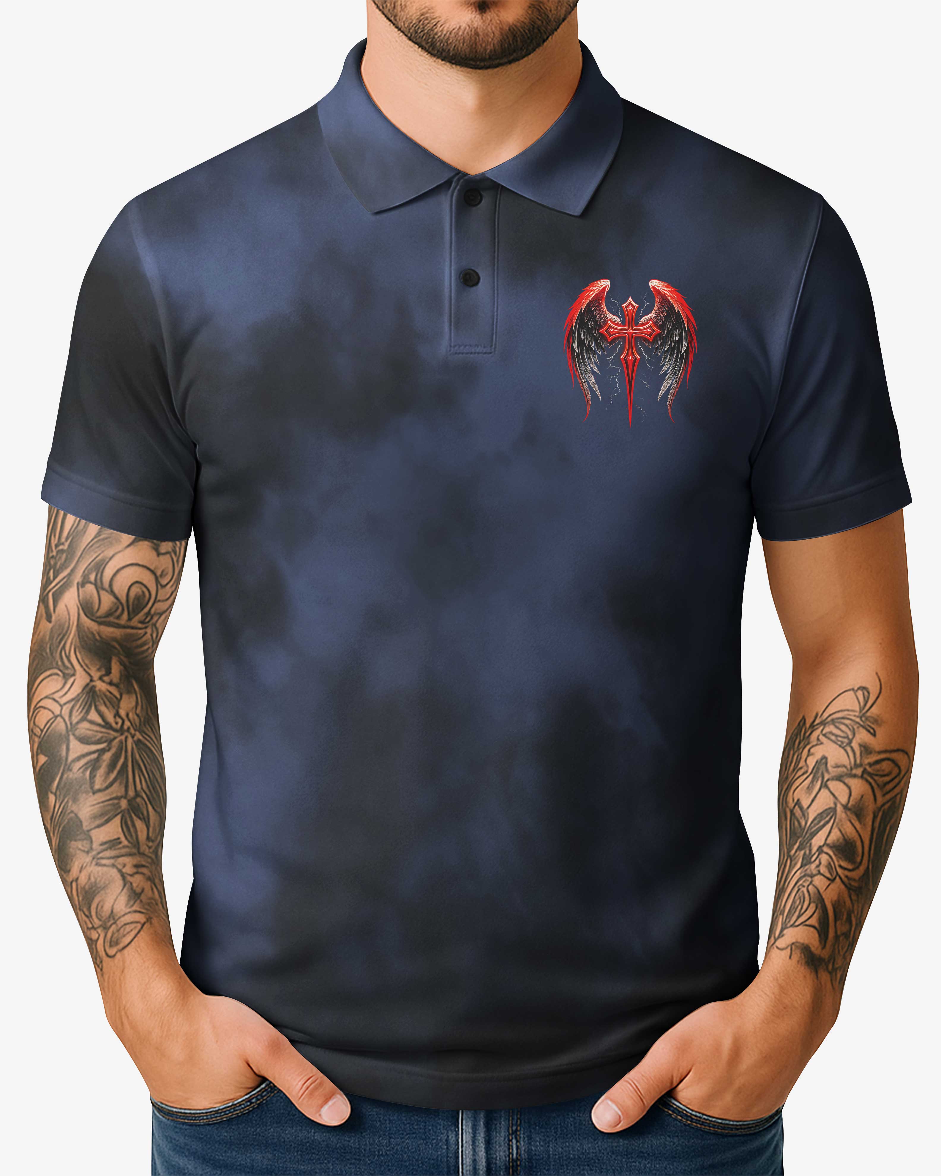 Forgiven All Over Print Polo T-Shirt
