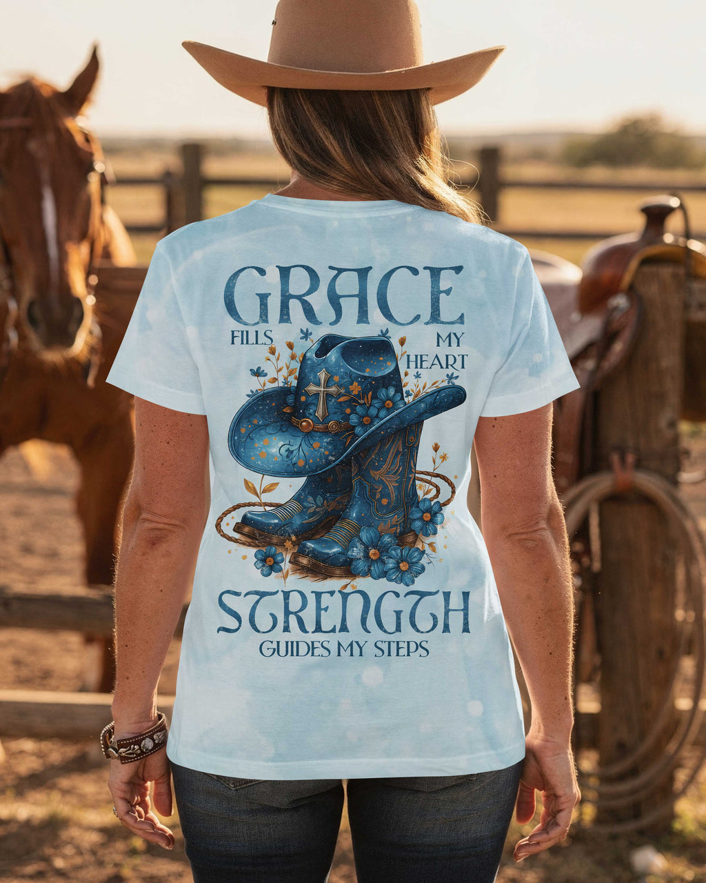 Grace Fills My Heart Strength Guides My Steps T-Shirt
