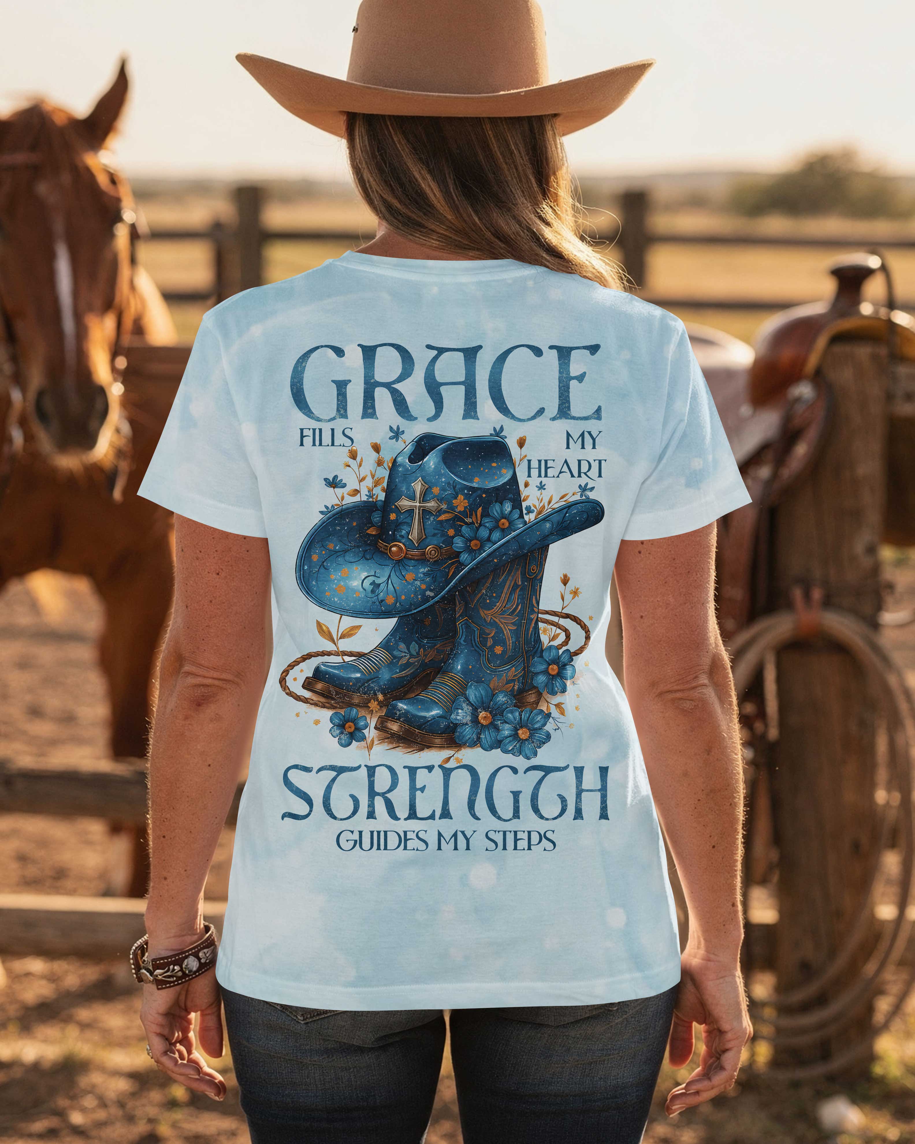 Grace Fills My Heart Strength Guides My Steps T-Shirt