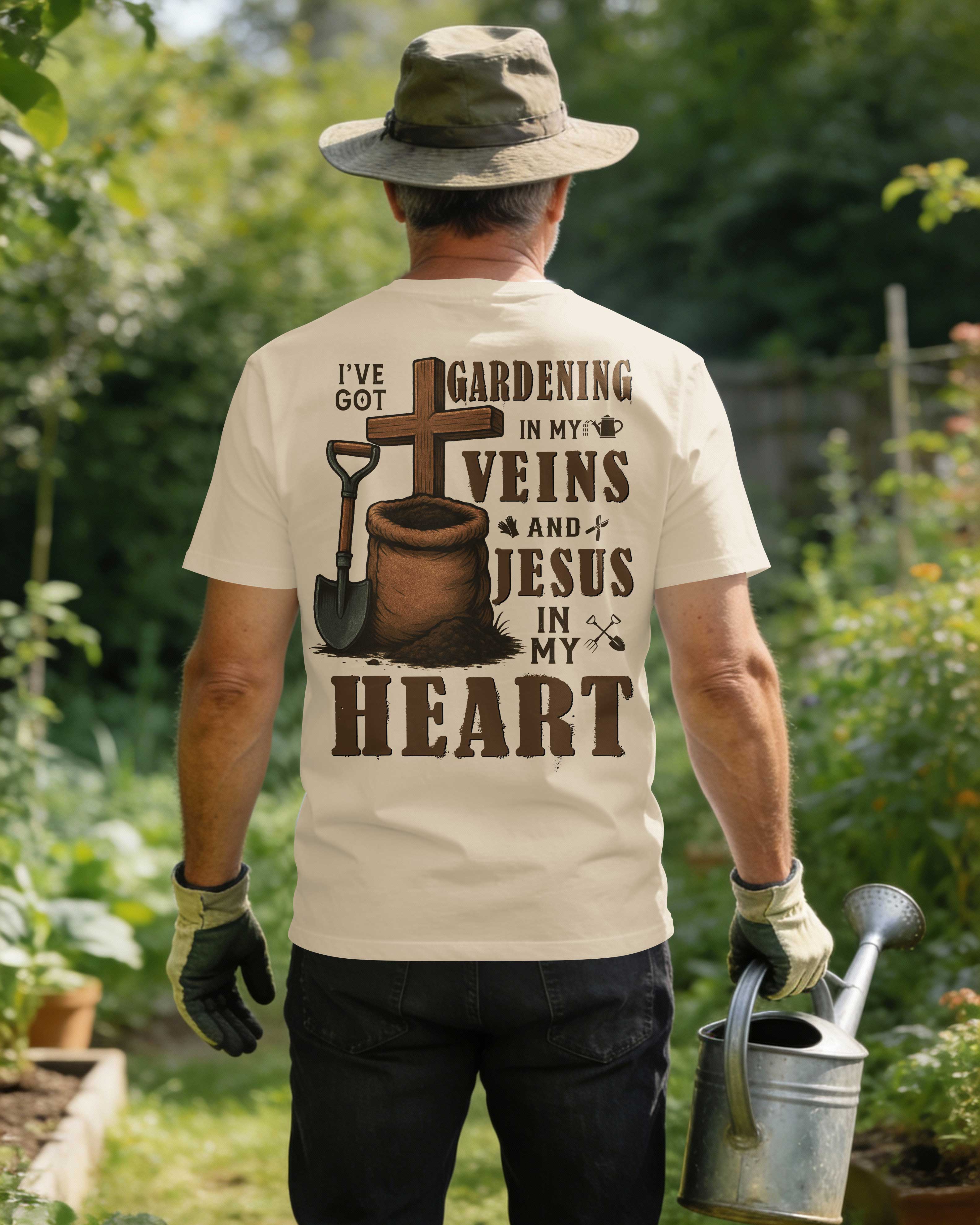 I've Got Gardening In My Veins And Jesus In My Heart T-Shirt