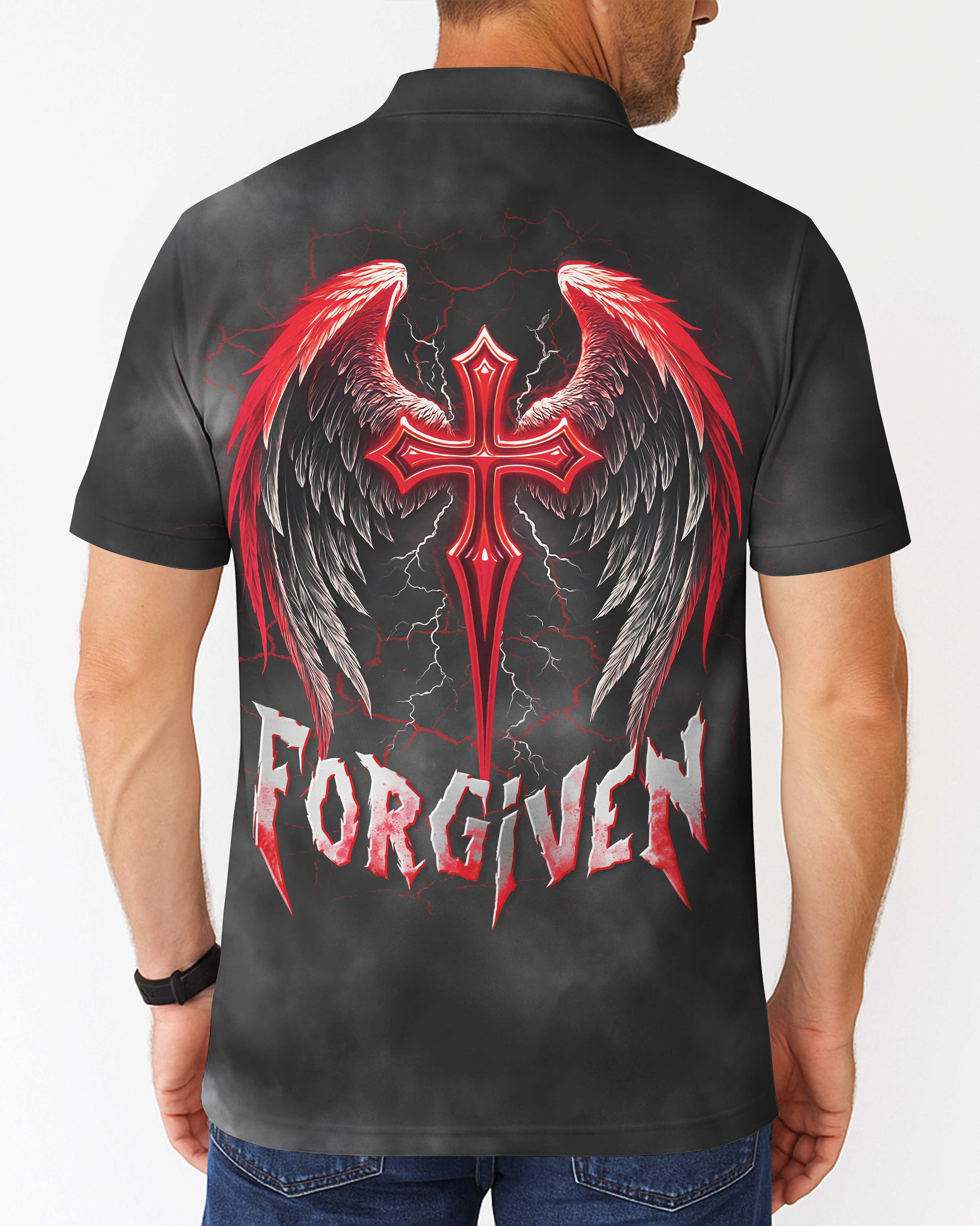 Forgiven All Over Print Polo T-Shirt