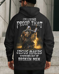Jesus Makes Warriors Out Of Broken Men Zip Hoodie