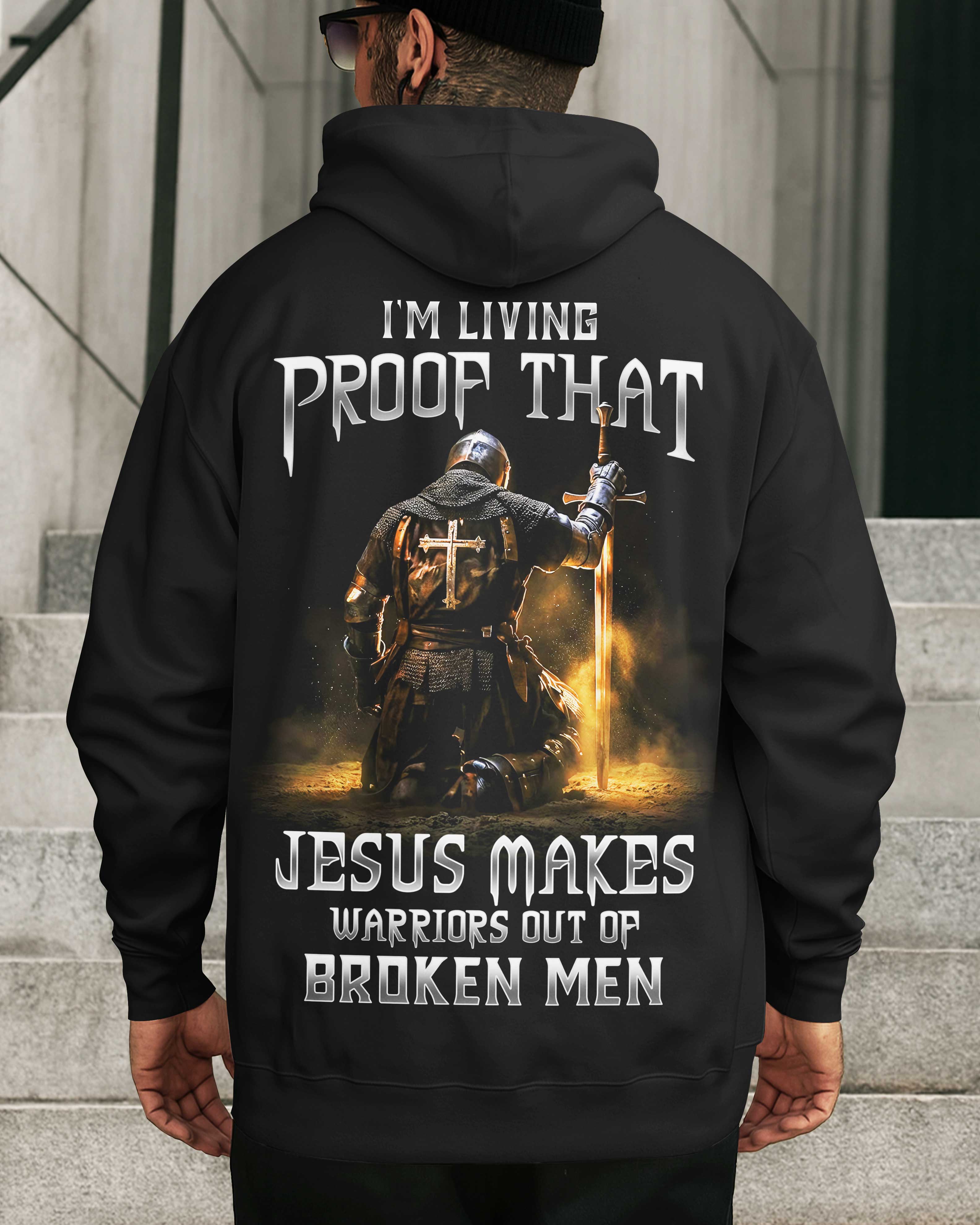 Jesus Makes Warriors Out Of Broken Men Zip Hoodie