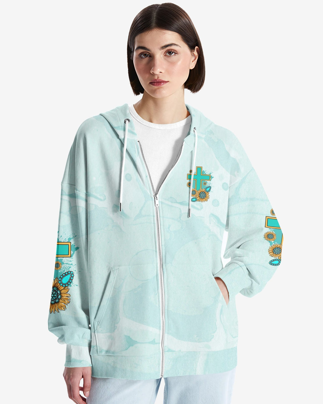 Jesus Take The Wheel All Over Print Zip Hoodie - Christ Color