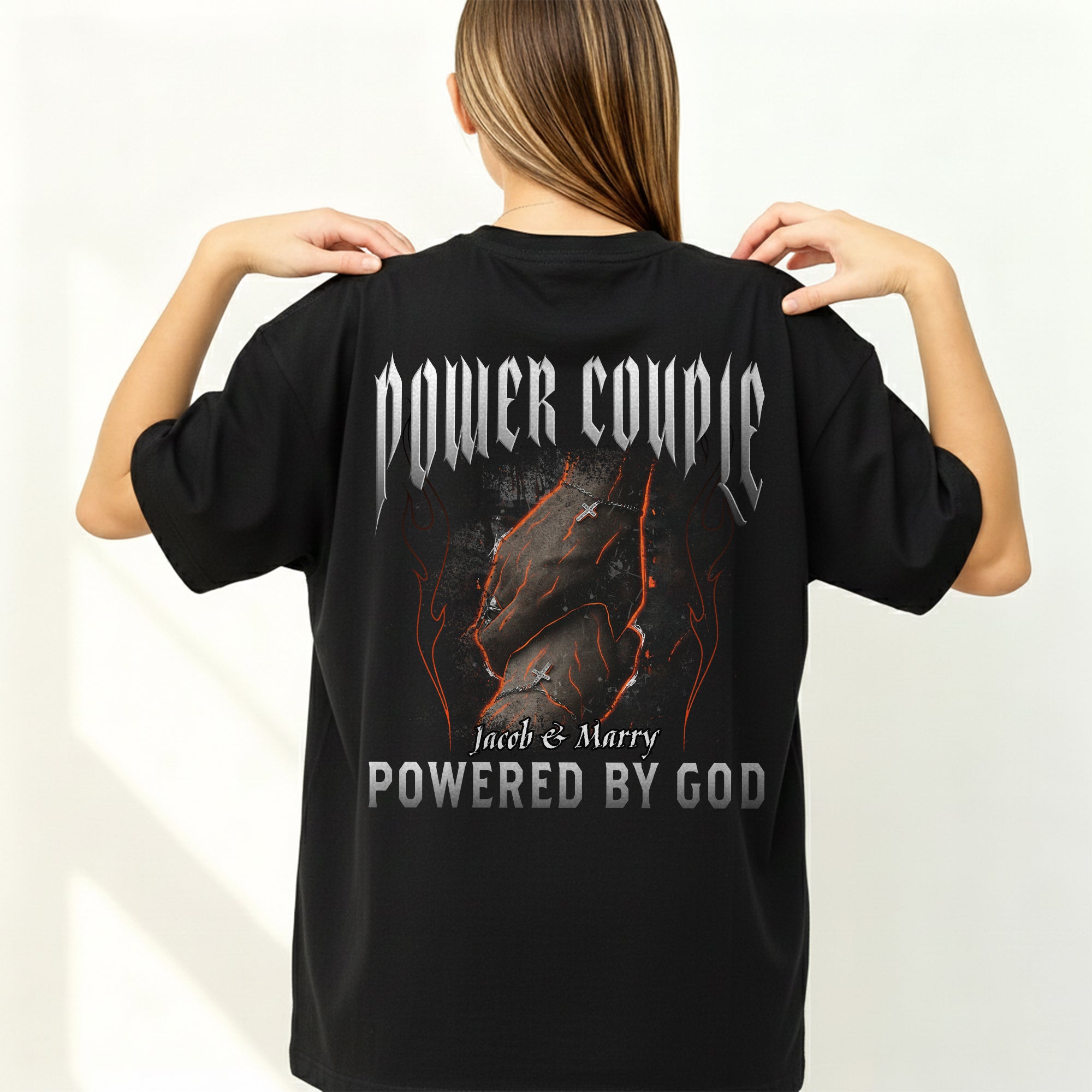 Power Couple Powered By God T-Shirt