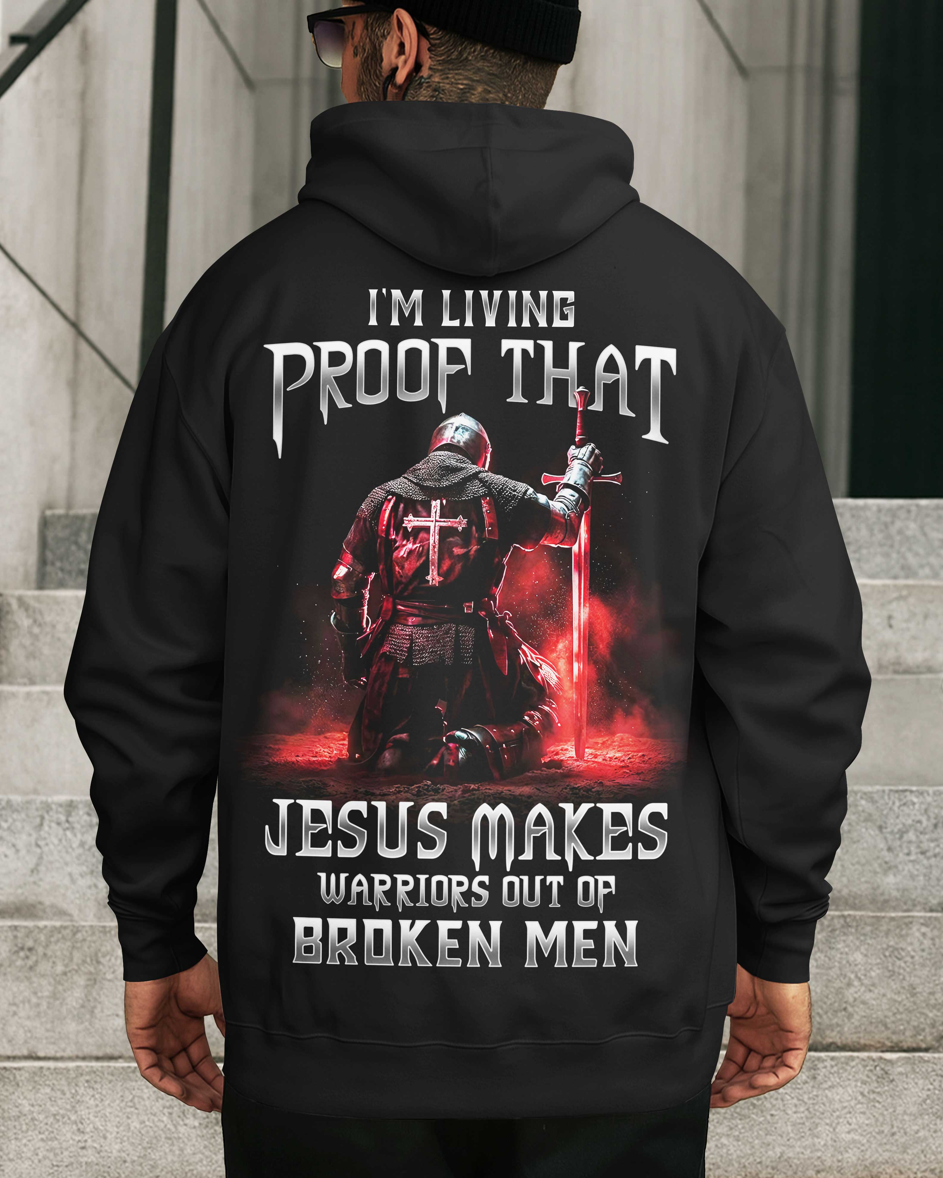 Jesus Makes Warriors Out Of Broken Men Zip Hoodie