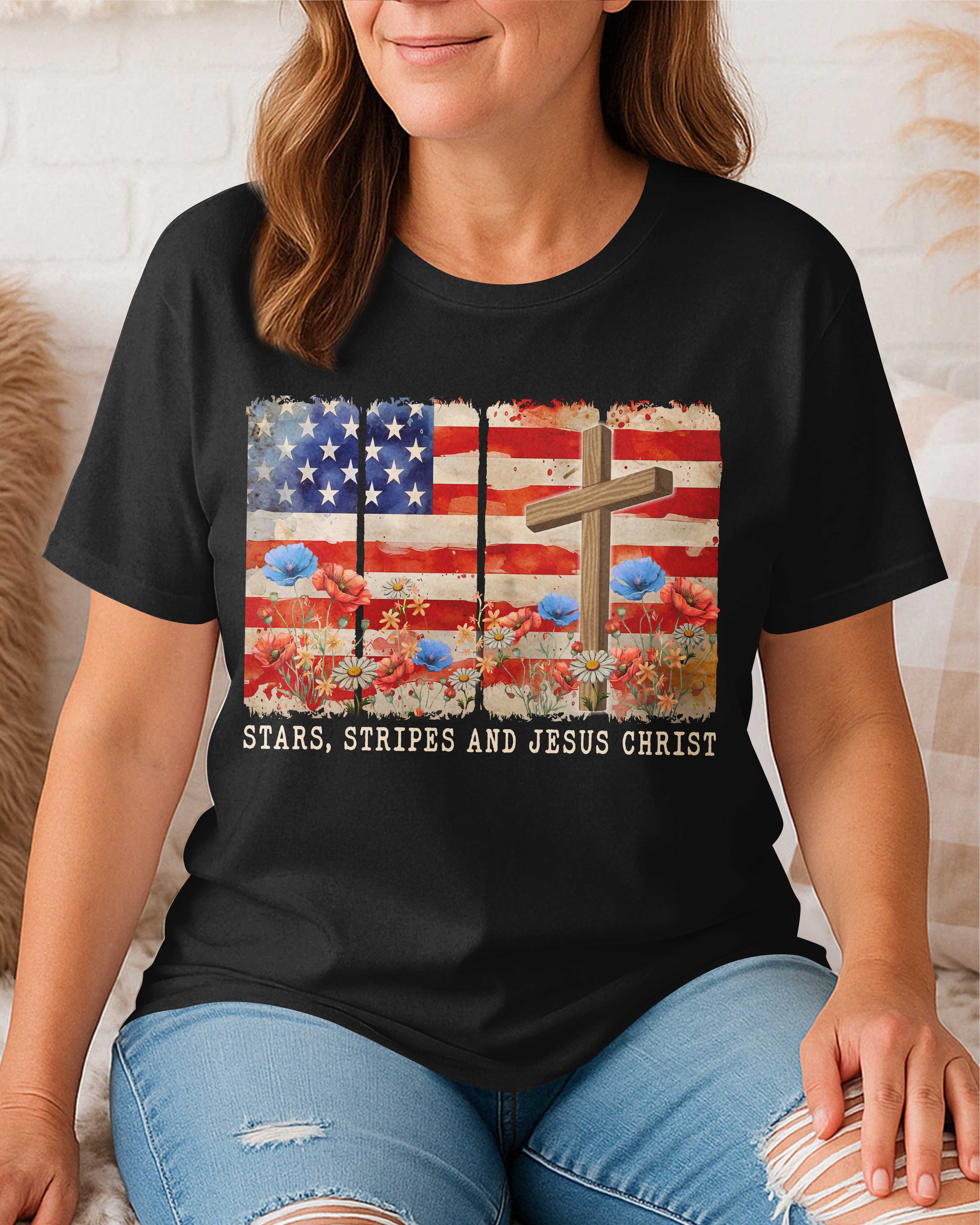 Stars, Stripes and Jesus Christ T-Shirt