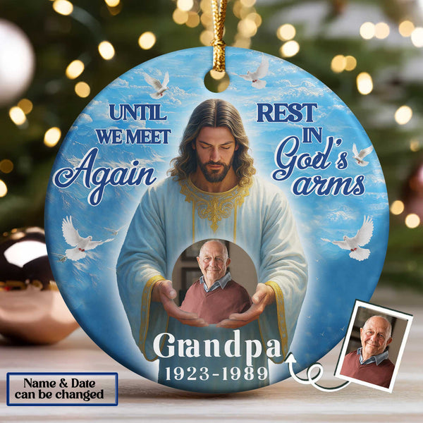 Until We Meet Again Rest In God’s Arms Personalized Ornament