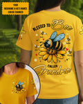 Blessed To Bee Called Grandma All Over Print T-Shirt