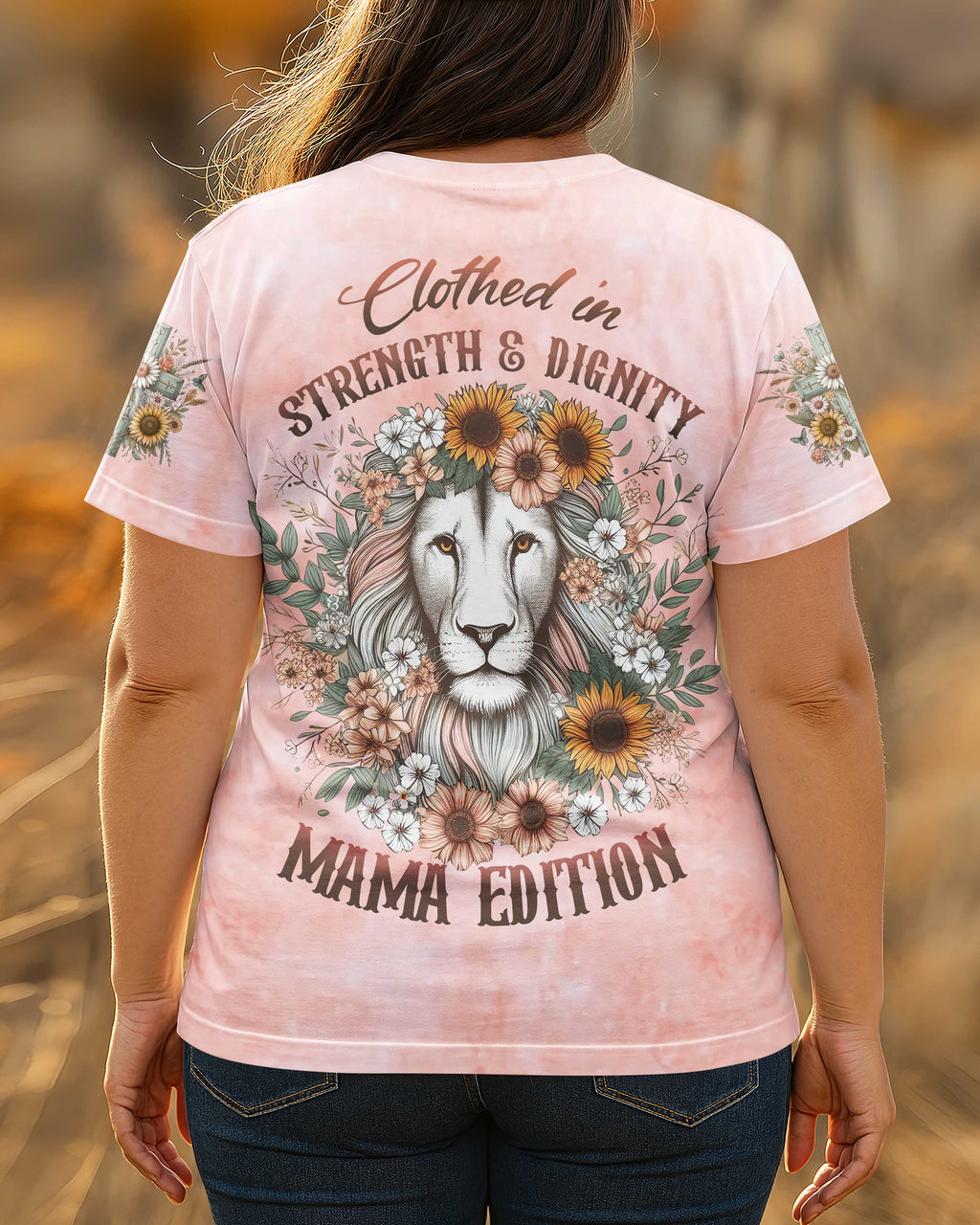 Clothed in Strength & Dignity – Mama Edition All Over Print T-shirt