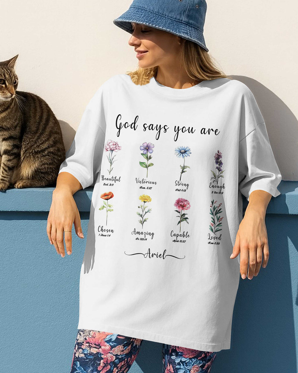 God Says You Are Beautiful Victorious Strong Enough Chosen Amazing Capable Loved T-Shirt