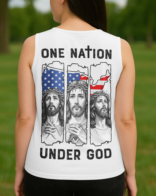 One Nation Under God V-neck Tank Top