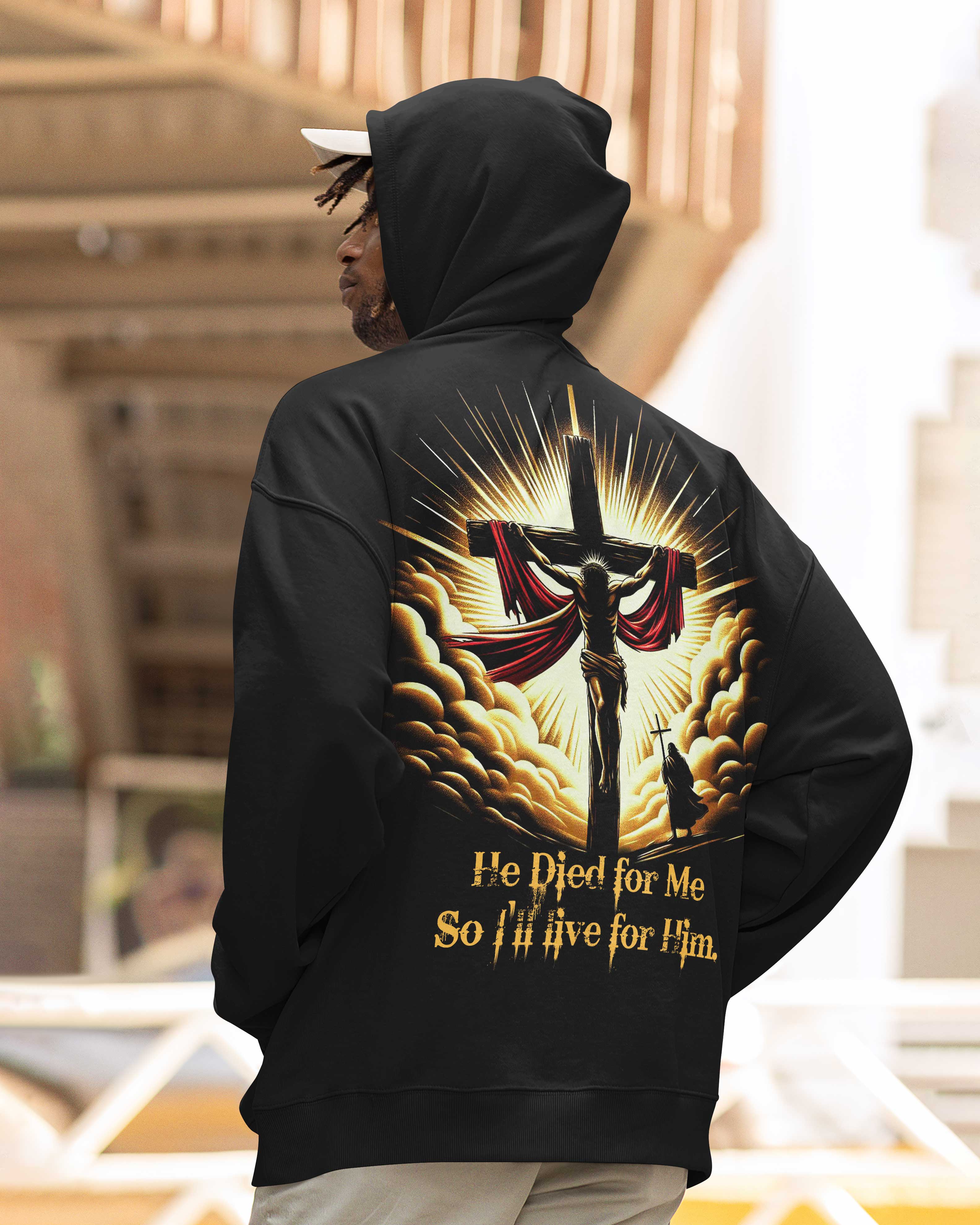 He Died For Me So I'll Live For Him All Over Print T-Shirt