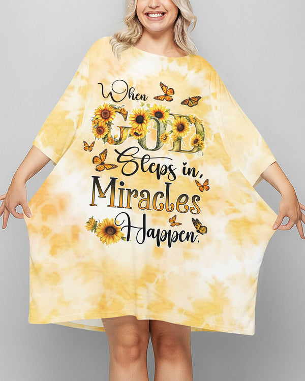 When God Steps In All Over Print Sleep Tee