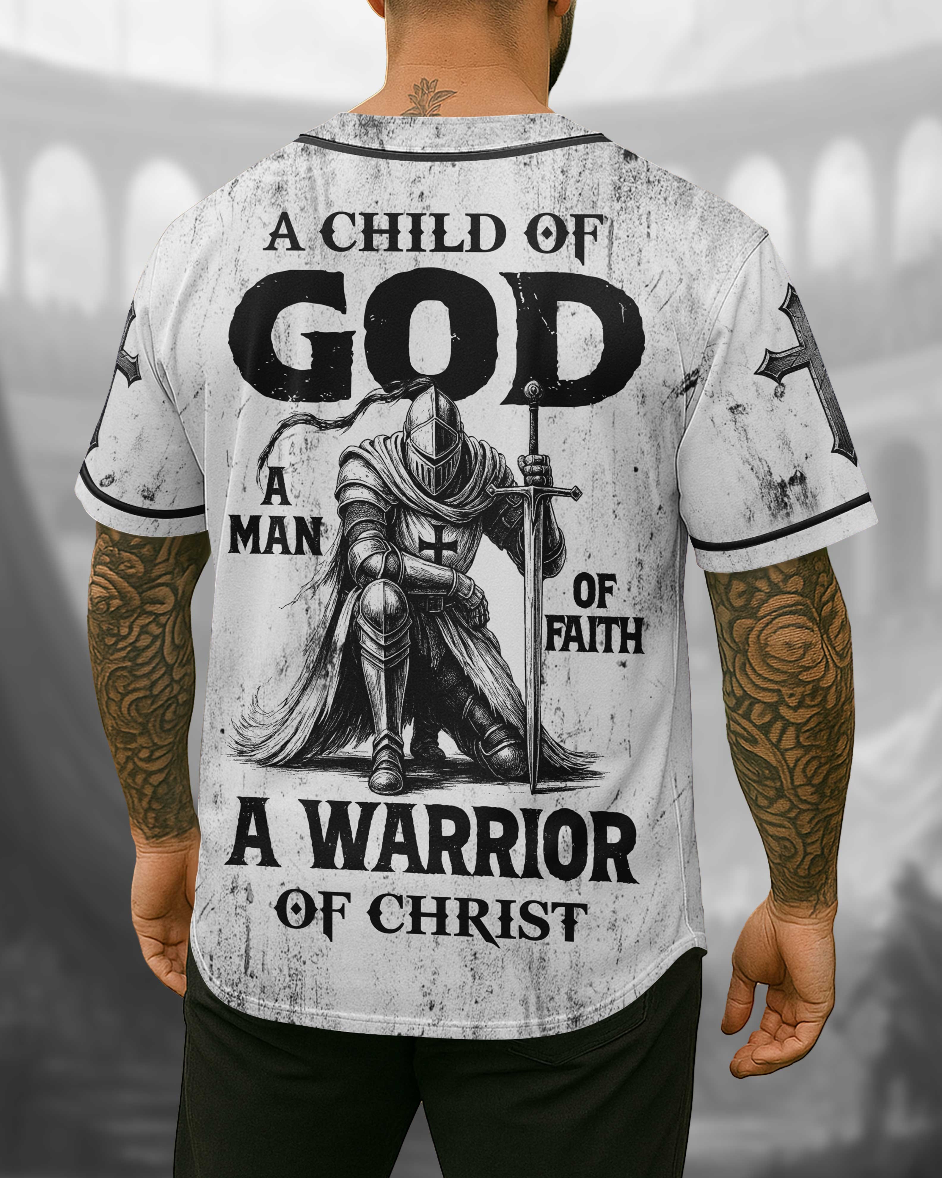 A Child Of God A Man Of Faith A Warrior Of Christ T-Shirt