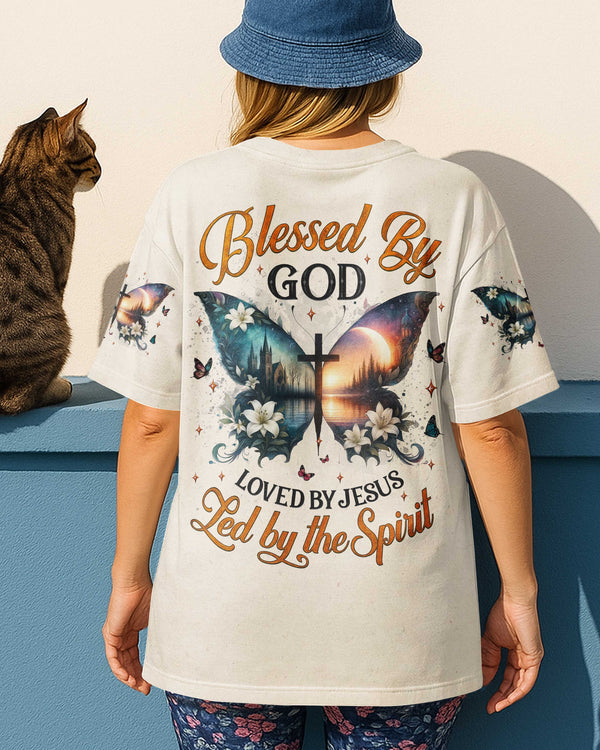 Blessed By God Loved By Jesus Led By The Spirit Shirt