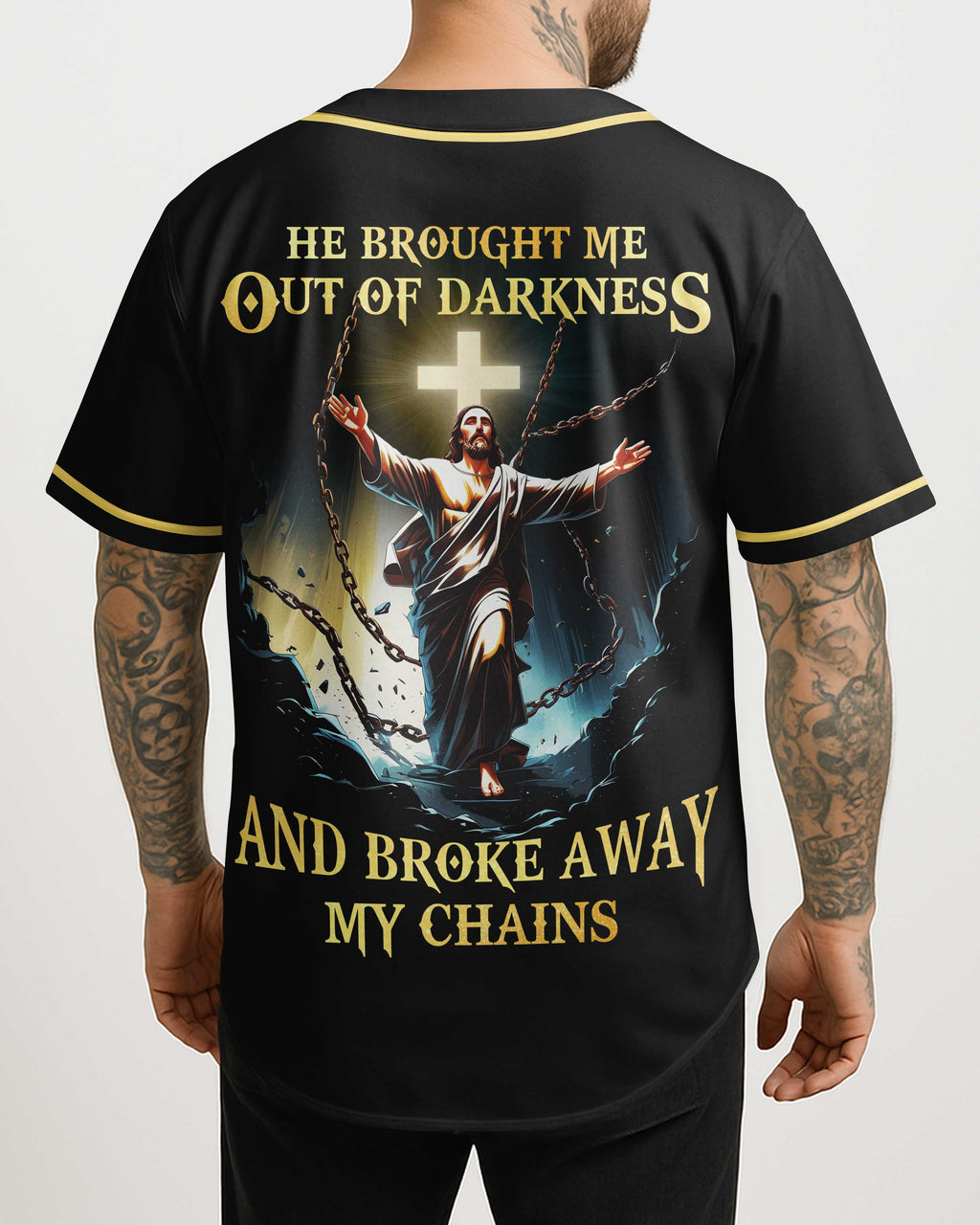 He Brought Me Out Of Darkness All Over Print Jersey