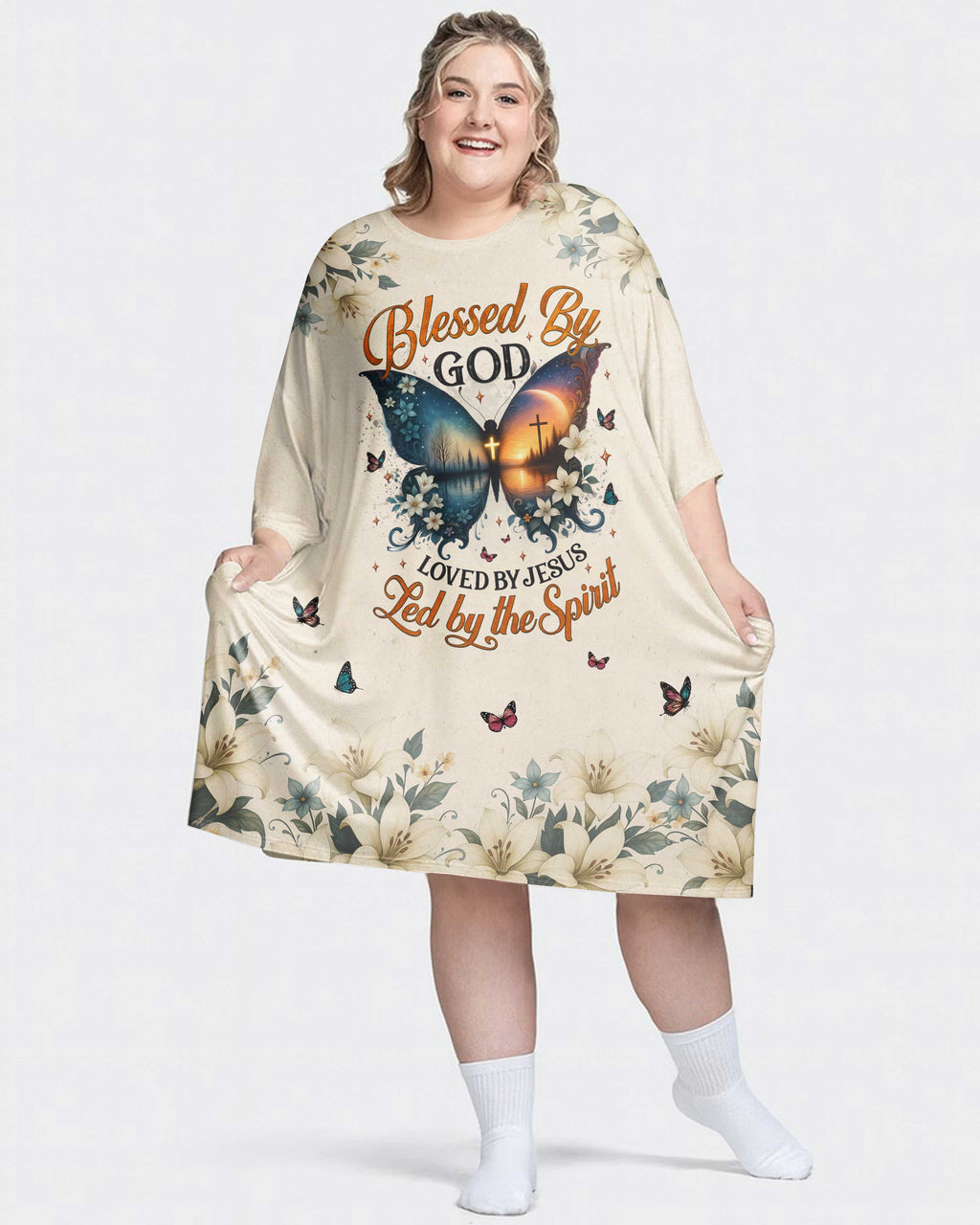 Blessed By God Loved By Jesus Led By The Spirit Sleep Tee