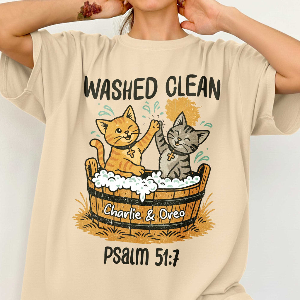 Washed Clean Cat Lovers T-Shirt