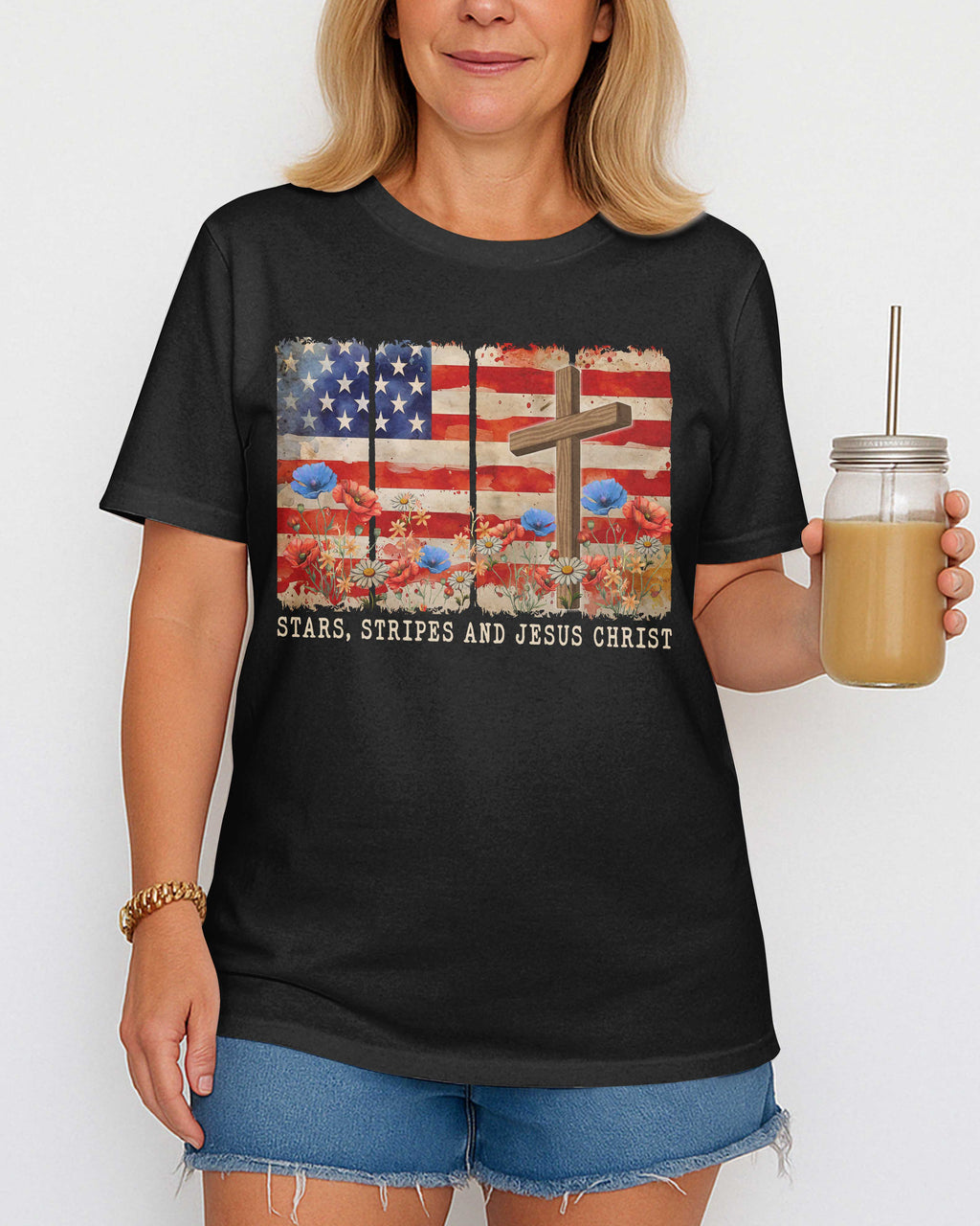 Stars, Stripes and Jesus Christ T-Shirt